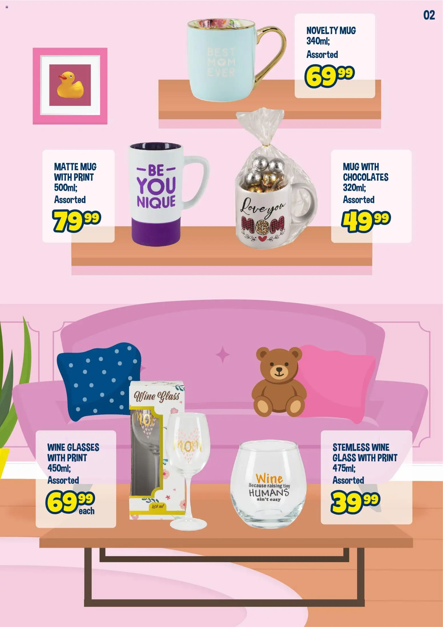 New Crazy Store catalogue – valid from 23.04.2026 | Page: 3 | Products: Glasses, Wine, Mug
