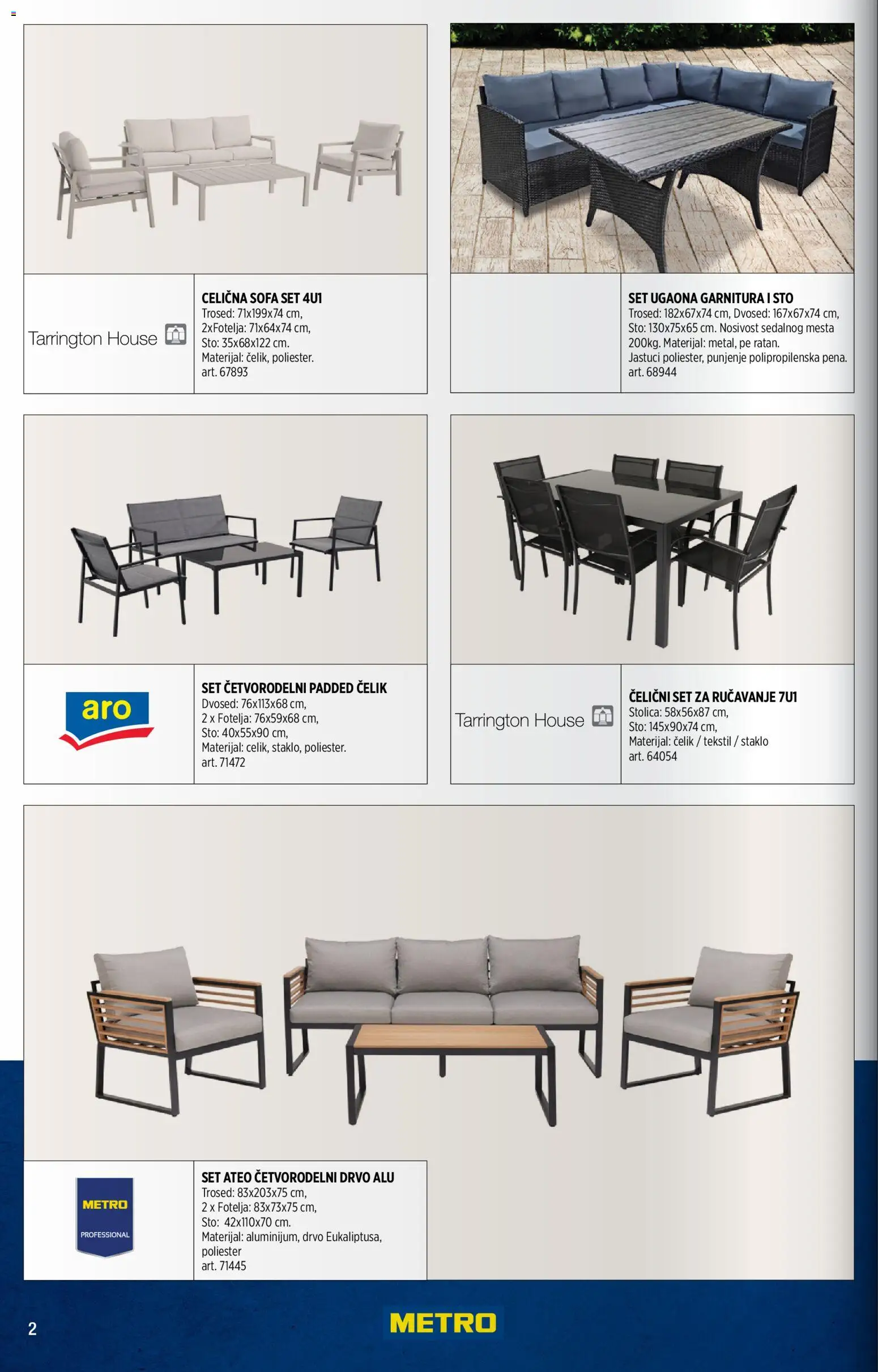 Metro katalog - važi od 01.04.2026 | Strana: 2 | Proizvode: Sofa, Fotelja, Stolica, Dvosed