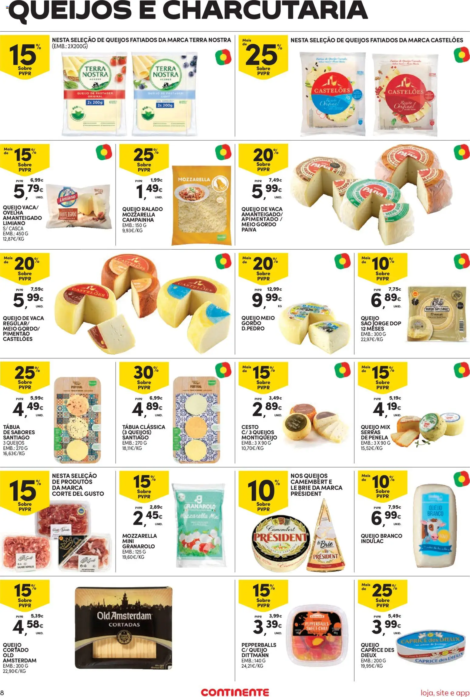Continente Semanal Continente Bom Dia │ válido de 31.03.2026 | Página: 8 | Produtos: Tábua, Pimentão, Campainha, Queijo