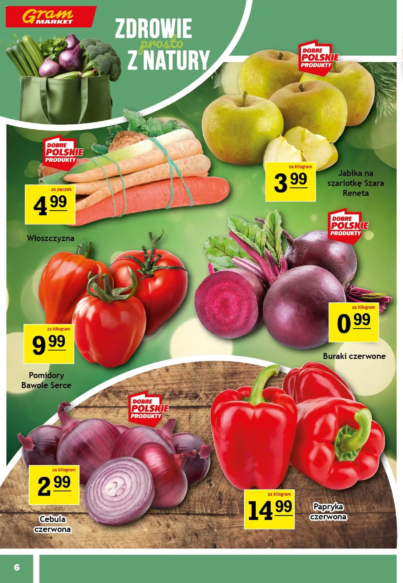 Gram Market Gazetka od 17.12.2025 | Strona: 6 | Produkty: Buraki, Papryka, Jabłka, Pomidory