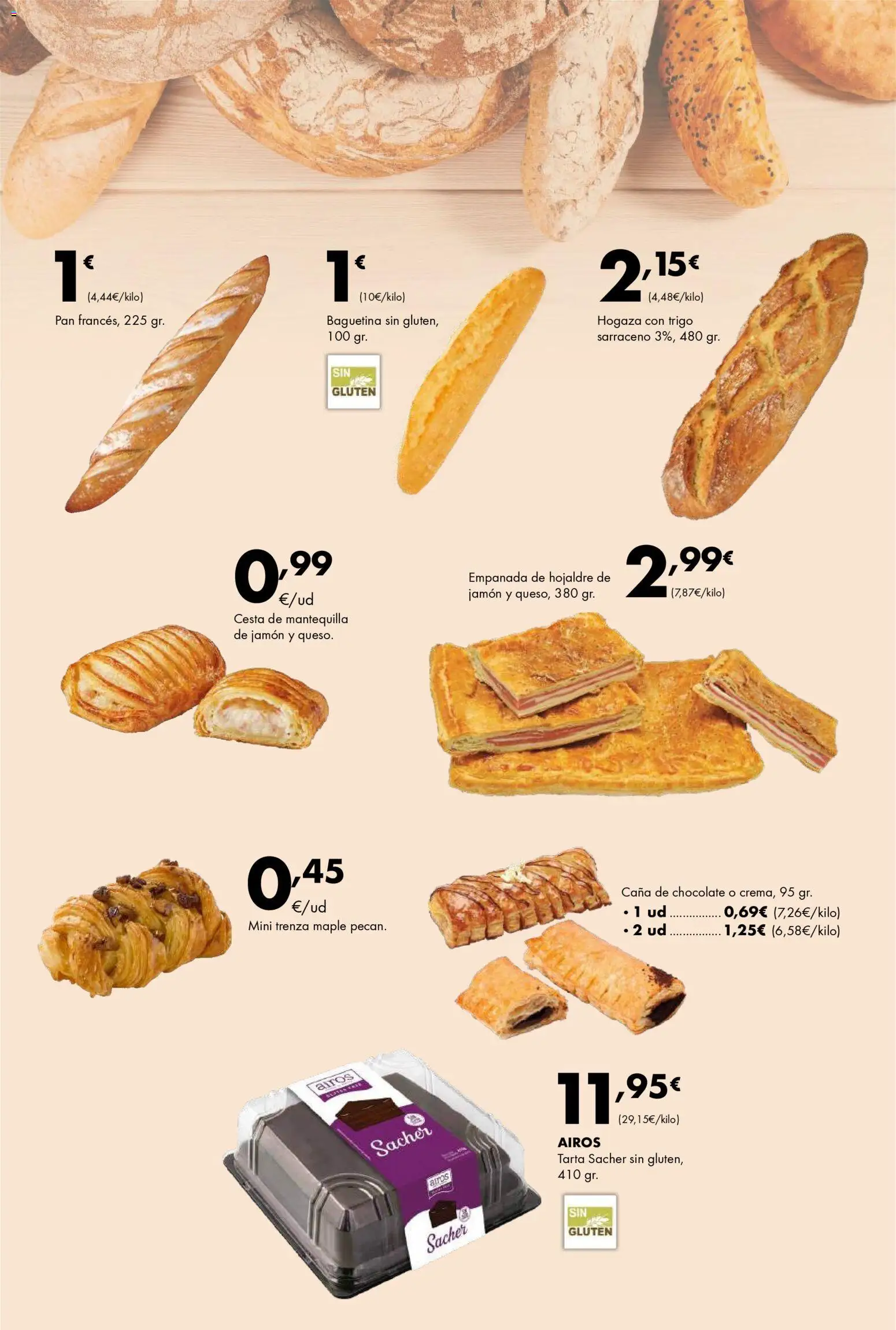 Lupa Supermercados folleto │ válido desde el 09.04.2026 | Página: 7 | Productos: Pan, Chocolate, Jamón, Cesta