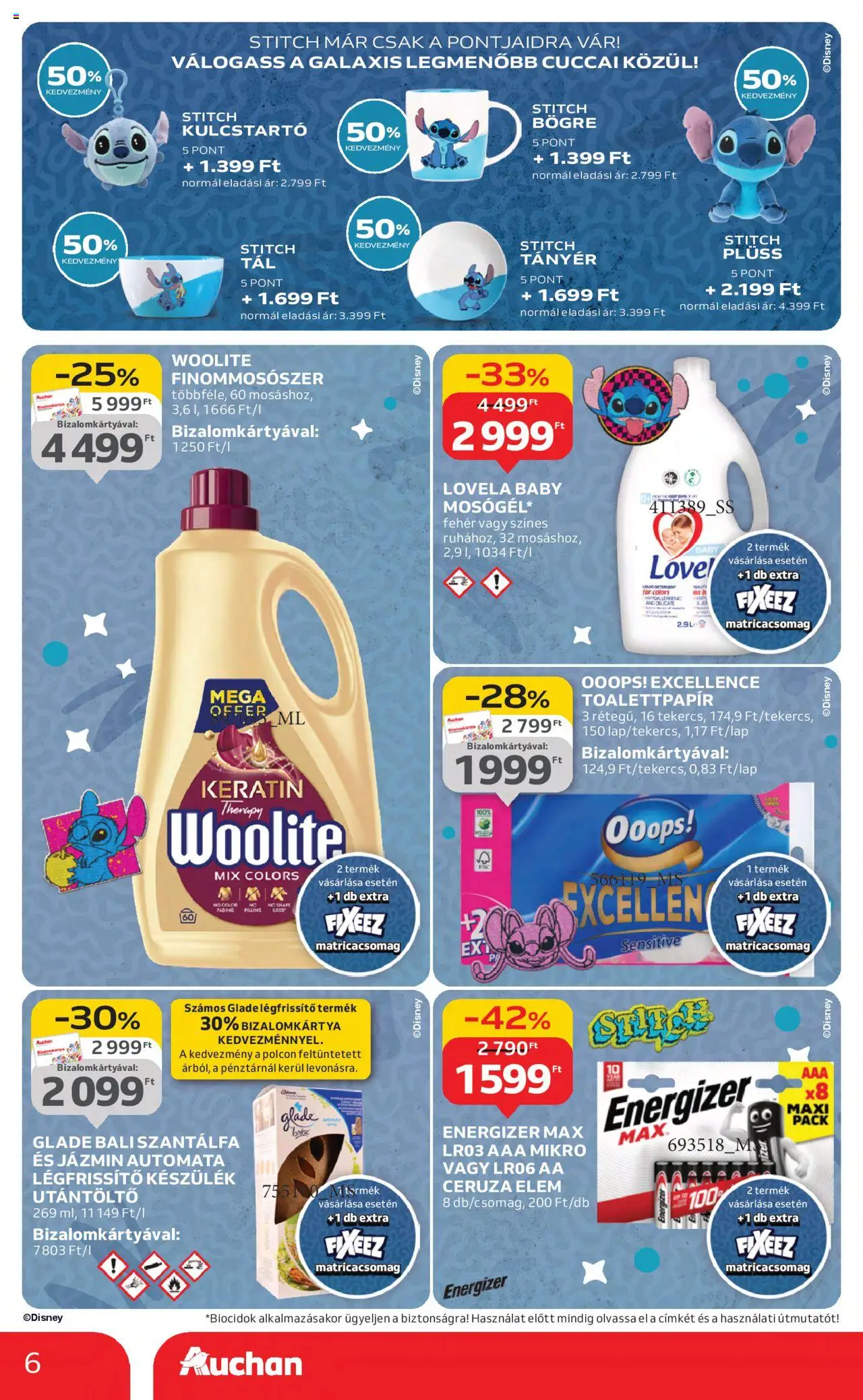 Auchan akciós ujság - amely érvényes a következő dátumtól: 21.08.2025 | Oldal: 6 | Termékek: Bögre, Plüss, Légfrissítő, Tányér