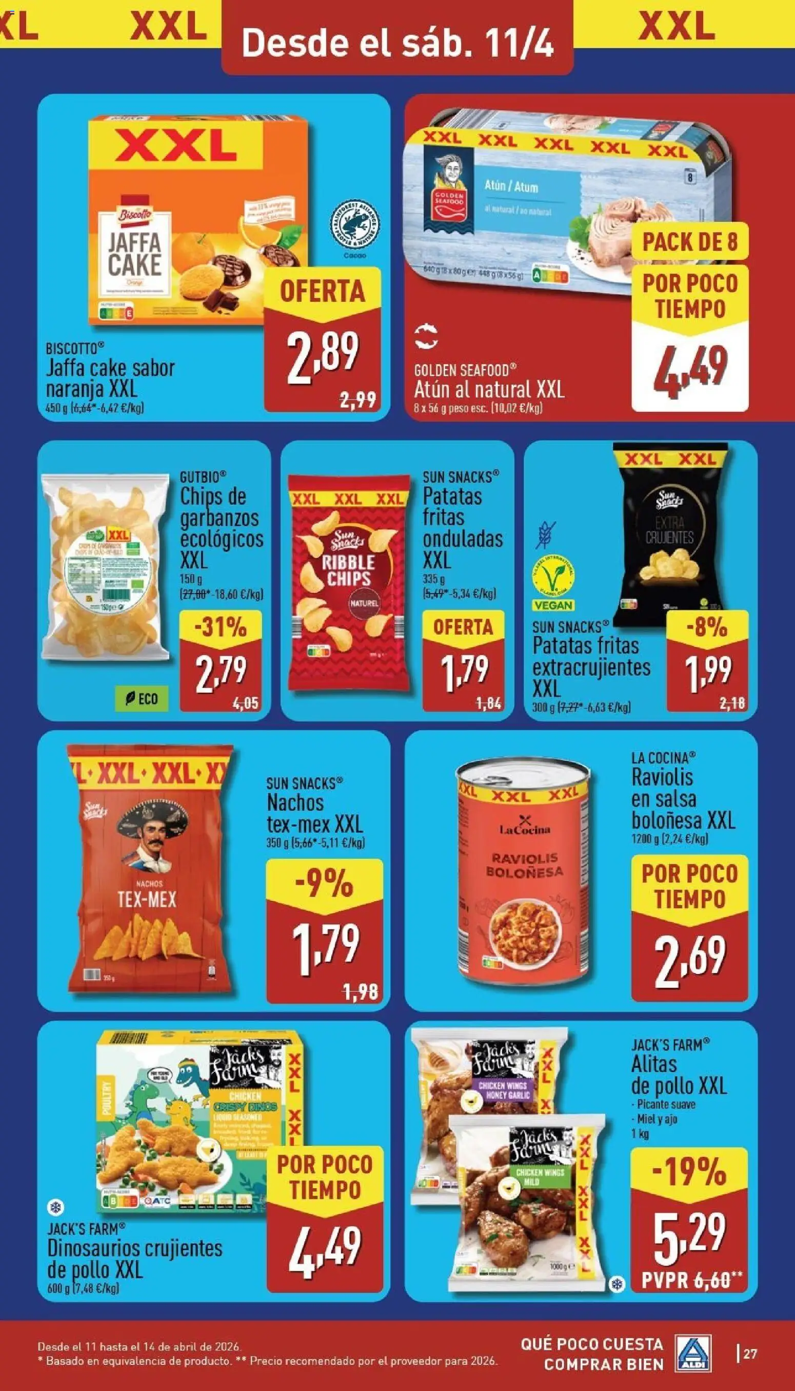 Aldi folleto Península │ válido desde el 06.04.2026 | Página: 27 | Productos: Καλτσάκια μισά, Cocina, Peso, Nuggets