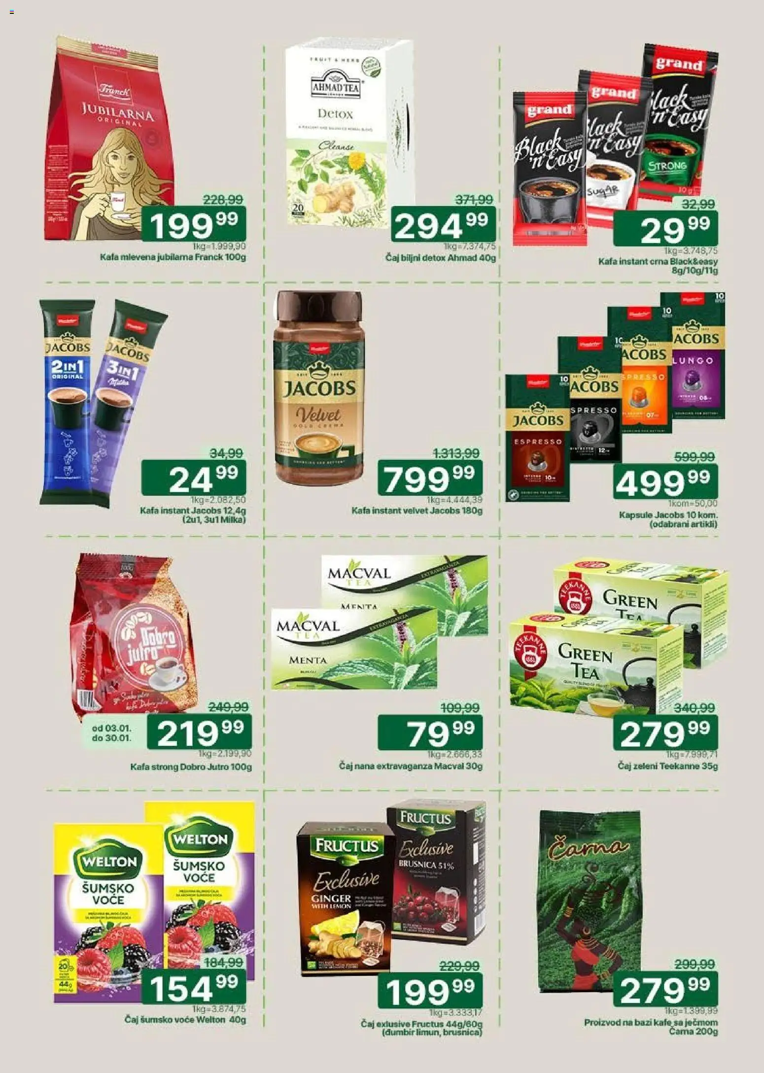 Univerexport katalog - važi od 05.01.2026 | Strana: 16 | Proizvode: Milka, Kapsule, Teekanne, Kafa