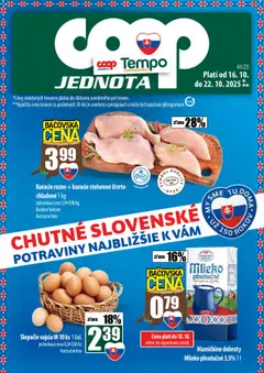 COOP Jednota leták platný od 16.10.2025