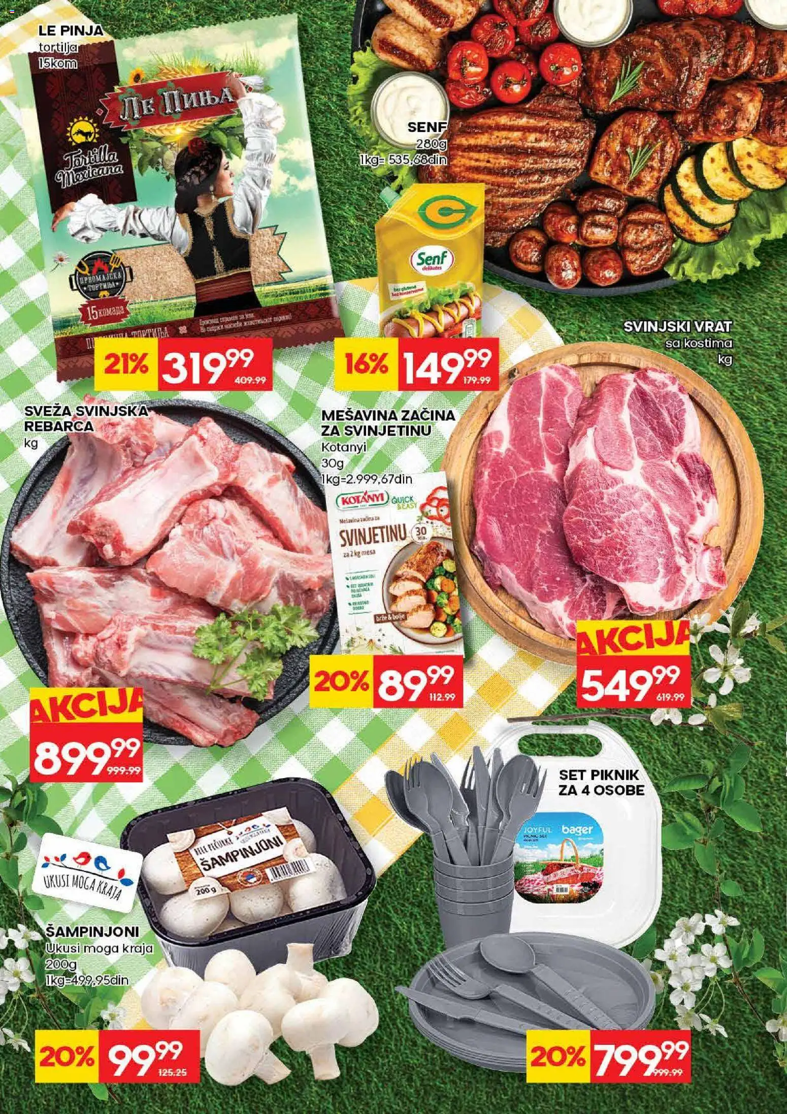 Roda katalog - važi od 23.04.2026 | Strana: 6 | Proizvode: Tortilja, Senf, Šampinjoni, Svinjski vrat