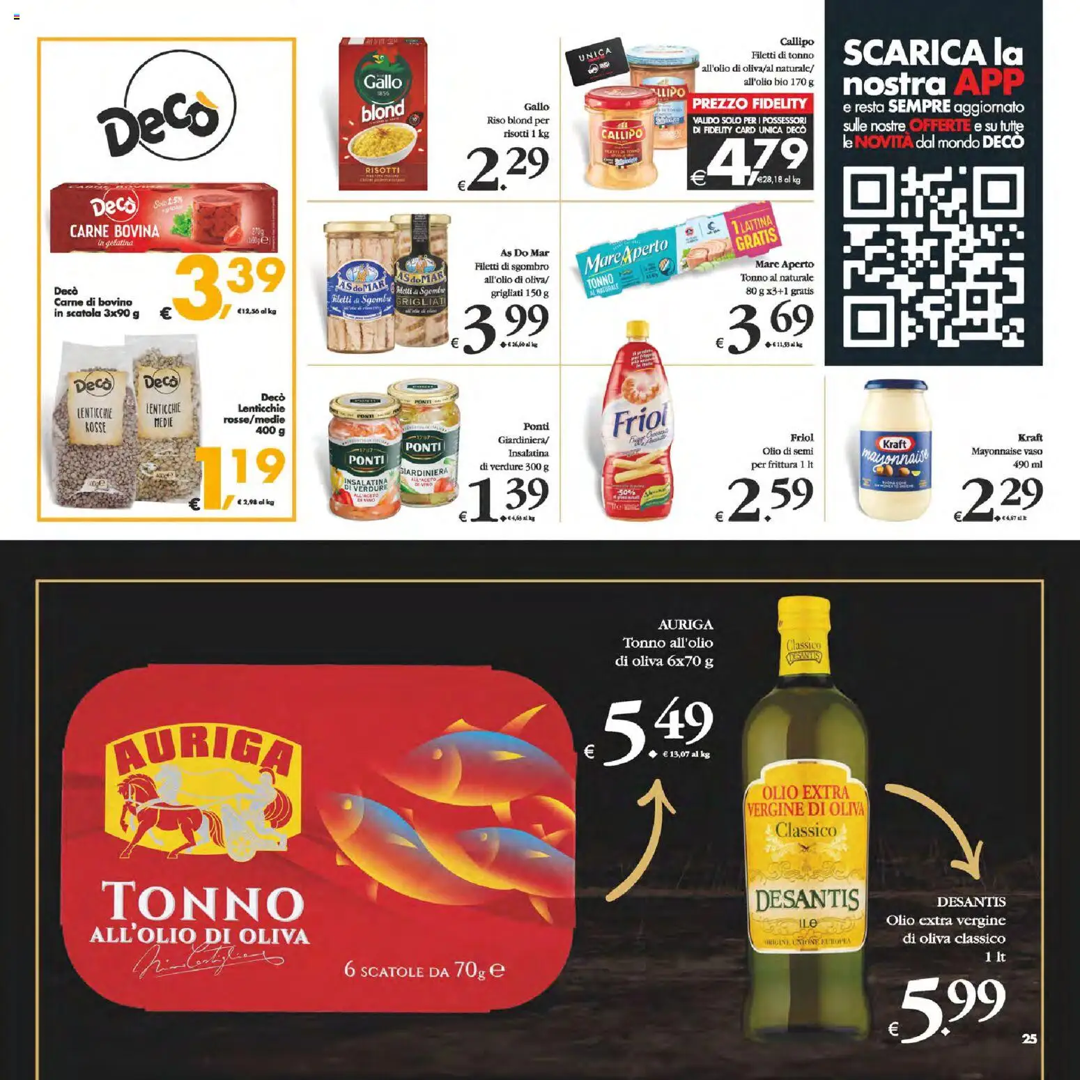 Volantino Decò del 24.02.2026 | Pagina: 25 | Prodotti: Riso, Lenticchie, Vino, Sgombro