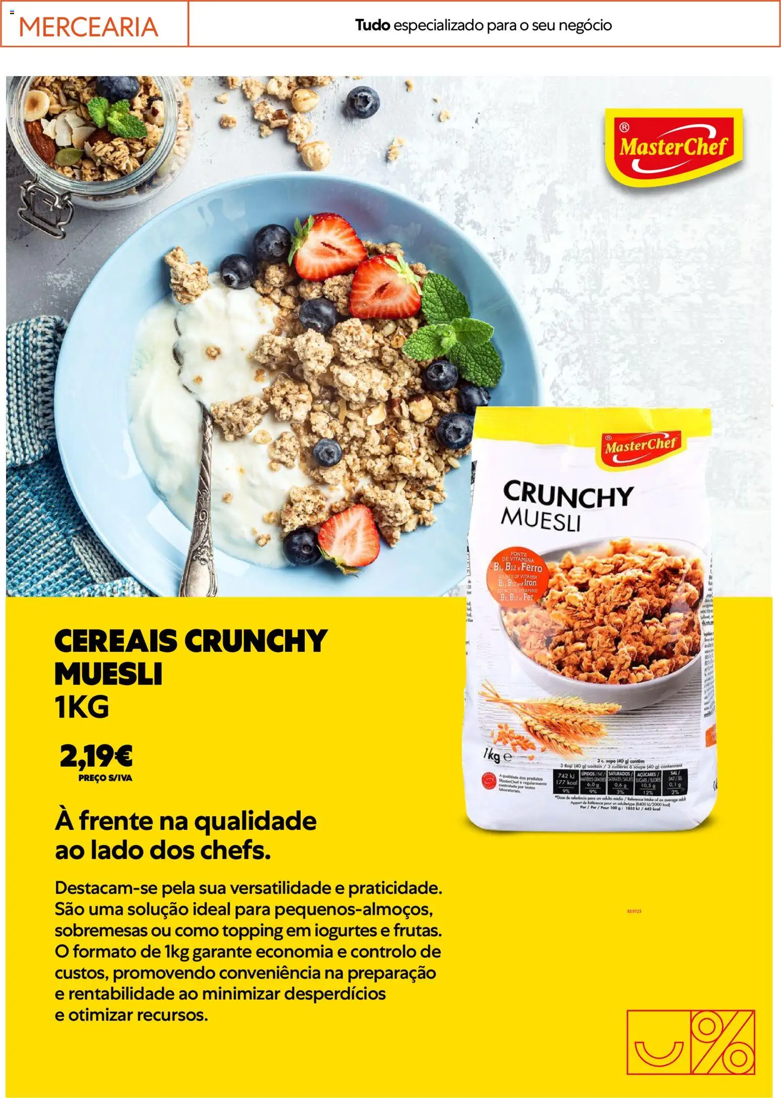 Recheio - Horeca Bons Negócios │ válido de 13.01.2026 | Página: 16 | Produtos: Iogurtes, Sal, Cereais