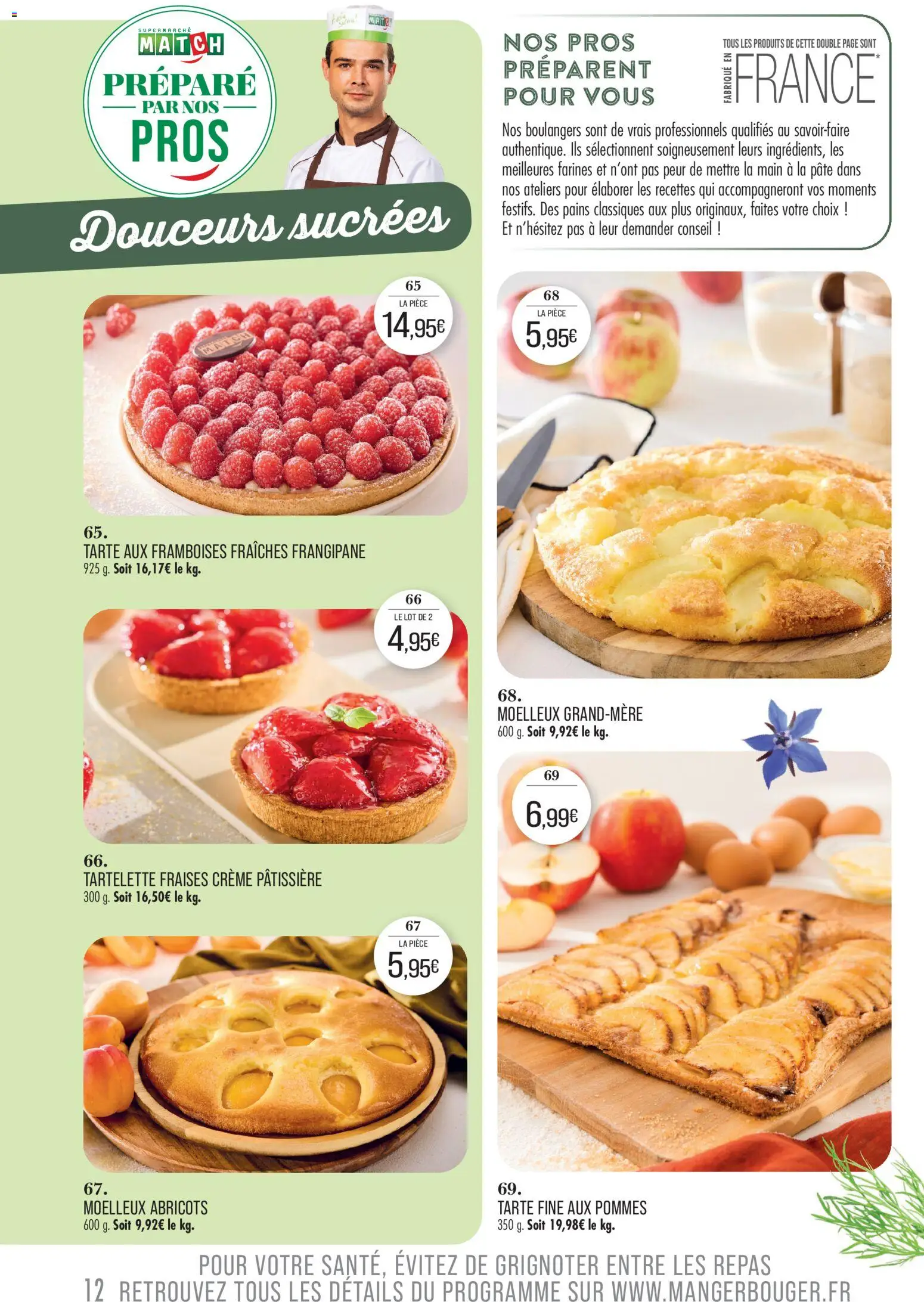 {H1} | Page: 12 | Produits: Abricots, Pommes, Fraises, Crème