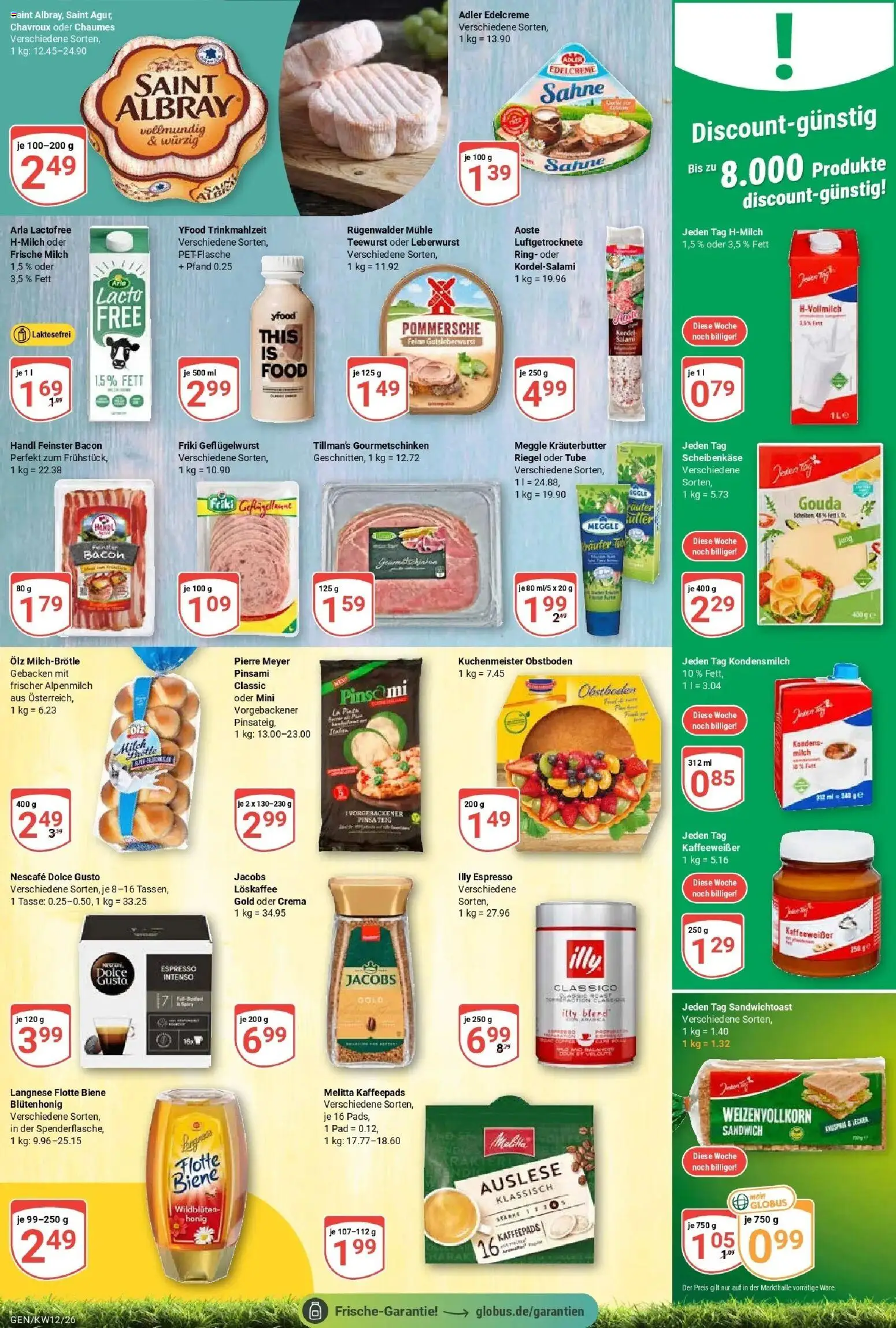 Globus prospekt Gensingen	 – gültig ab 15.03.2026 | Seite: 14 | Produkte: Mühle, Gouda, YFood, Sahne