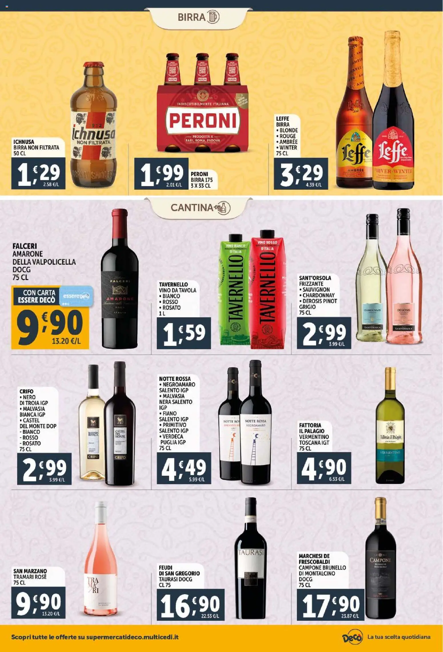 Volantino Decò del 15.12.2025 | Pagina: 24 | Prodotti: Birra, Vino, Vino rosso, Vino bianco