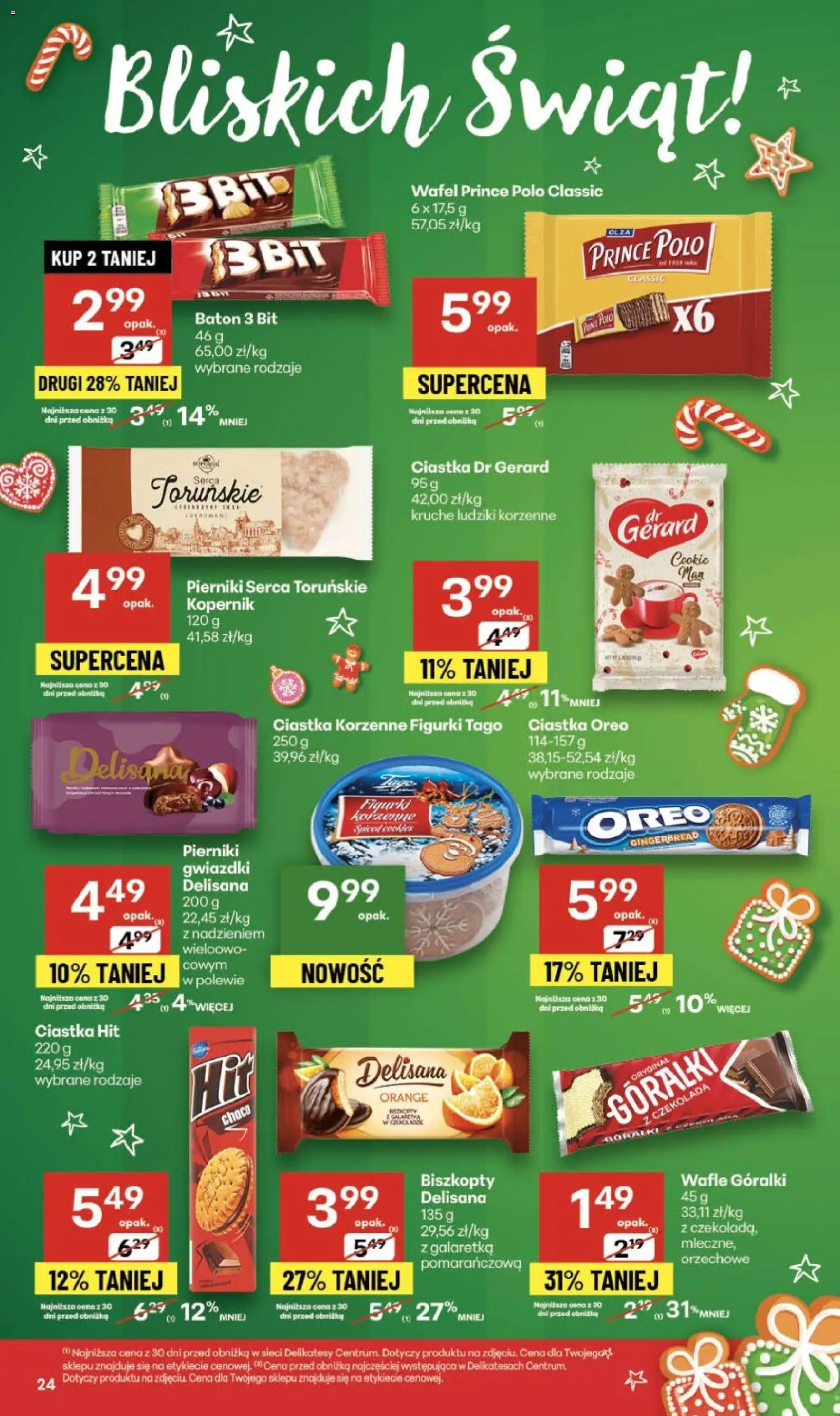 Delikatesy Centrum Black Friday od 27.11.2025 | Strona: 24 | Produkty: Pierniki, Wafle, Delikatesy, Ciastka