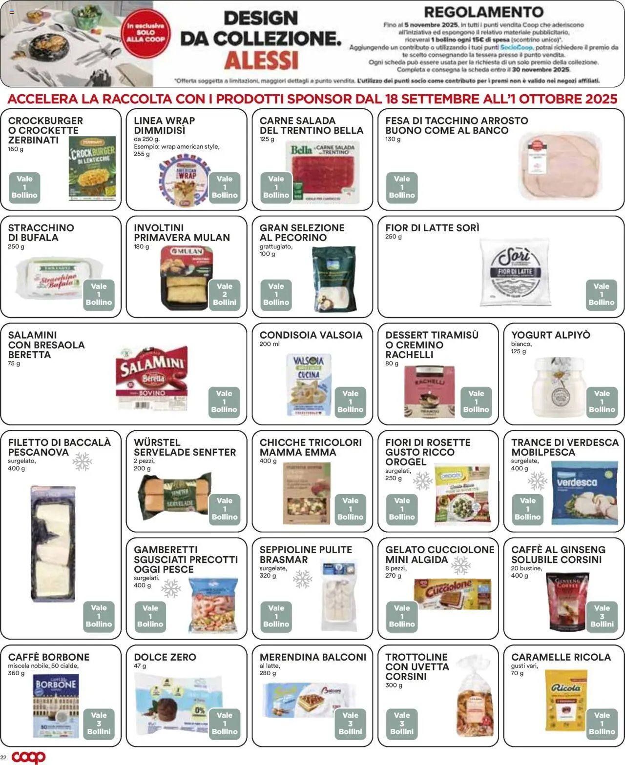 Volantino COOP del 18.09.2025 | Pagina: 22 | Prodotti: Bovino, Arrosto, Tè, Wurstel