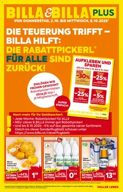 Billa Flugblatt - Oberösterreich ab 02.10.2025 gültig