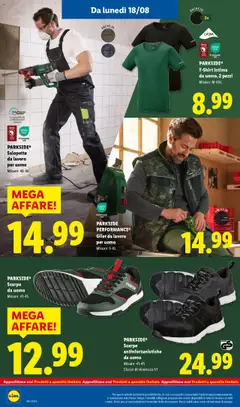 Volantino Lidl del 18.08.2025 | Pagina: 34 | Prodotti: T-shirt, Gilet, Scarpe