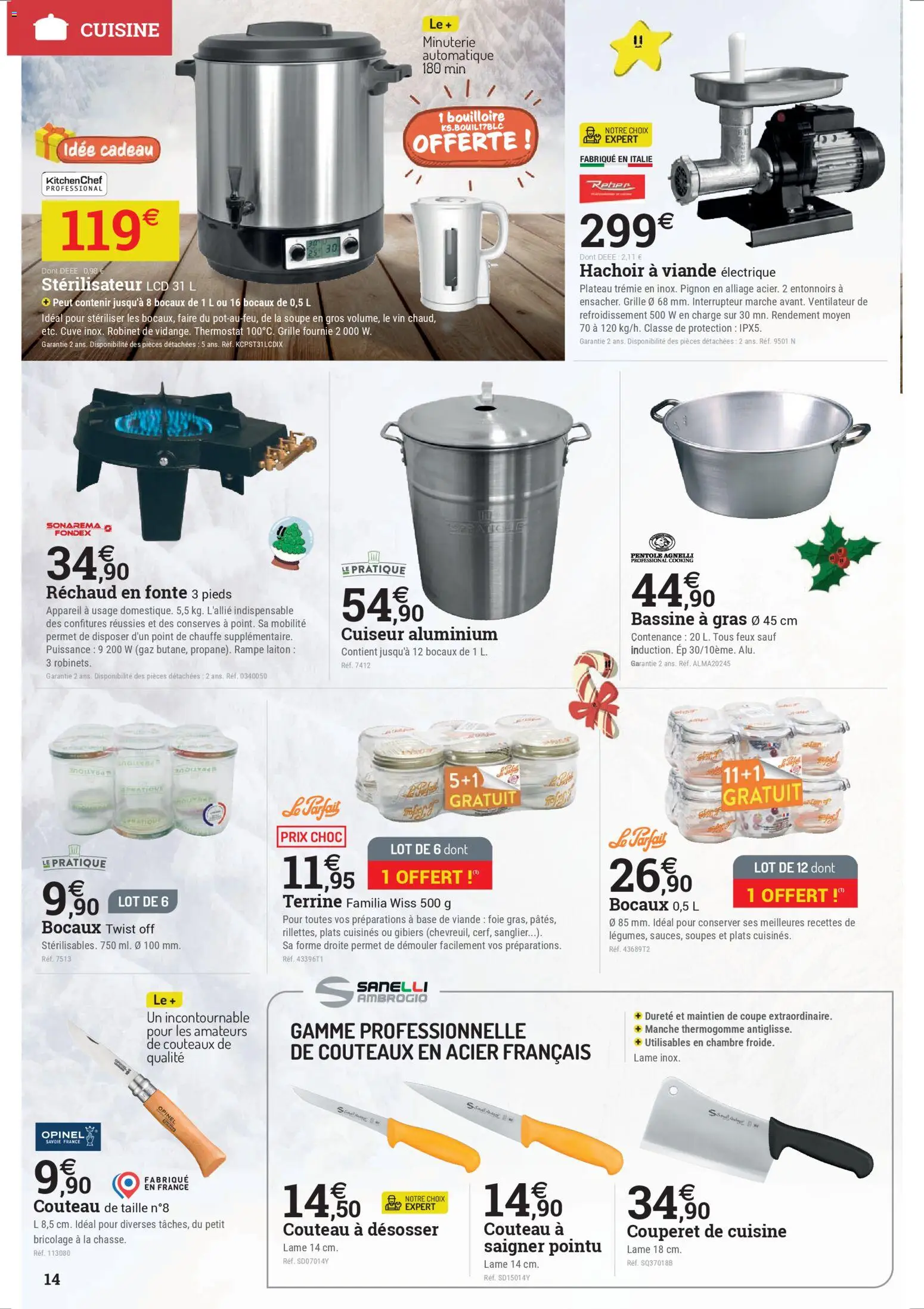 {H1} | Page: 14 | Produits: Soupe, Couteau, Base, Ventilateur