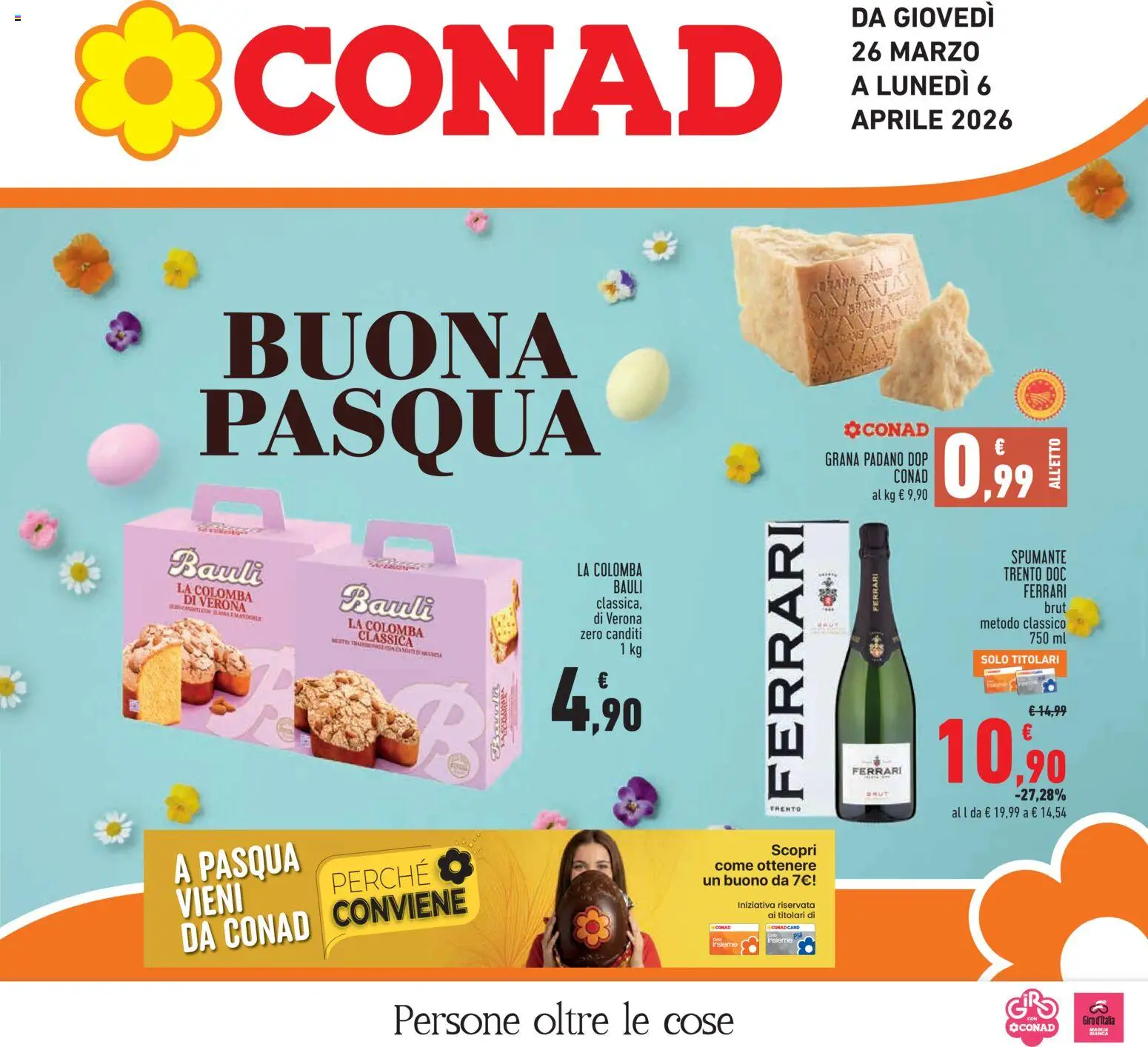 Volantino Conad volantino Piemonte del 26.03.2026 | Pagina: 1 | Prodotti: Spumante, Grana Padano