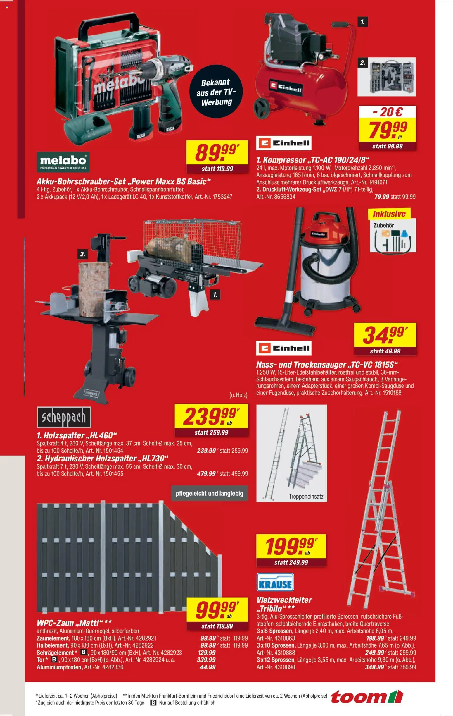 Toom Baumarkt Prospekt 	 – gültig ab 08.11.2025 | Seite: 3 | Produkte: Ladegerät, TV