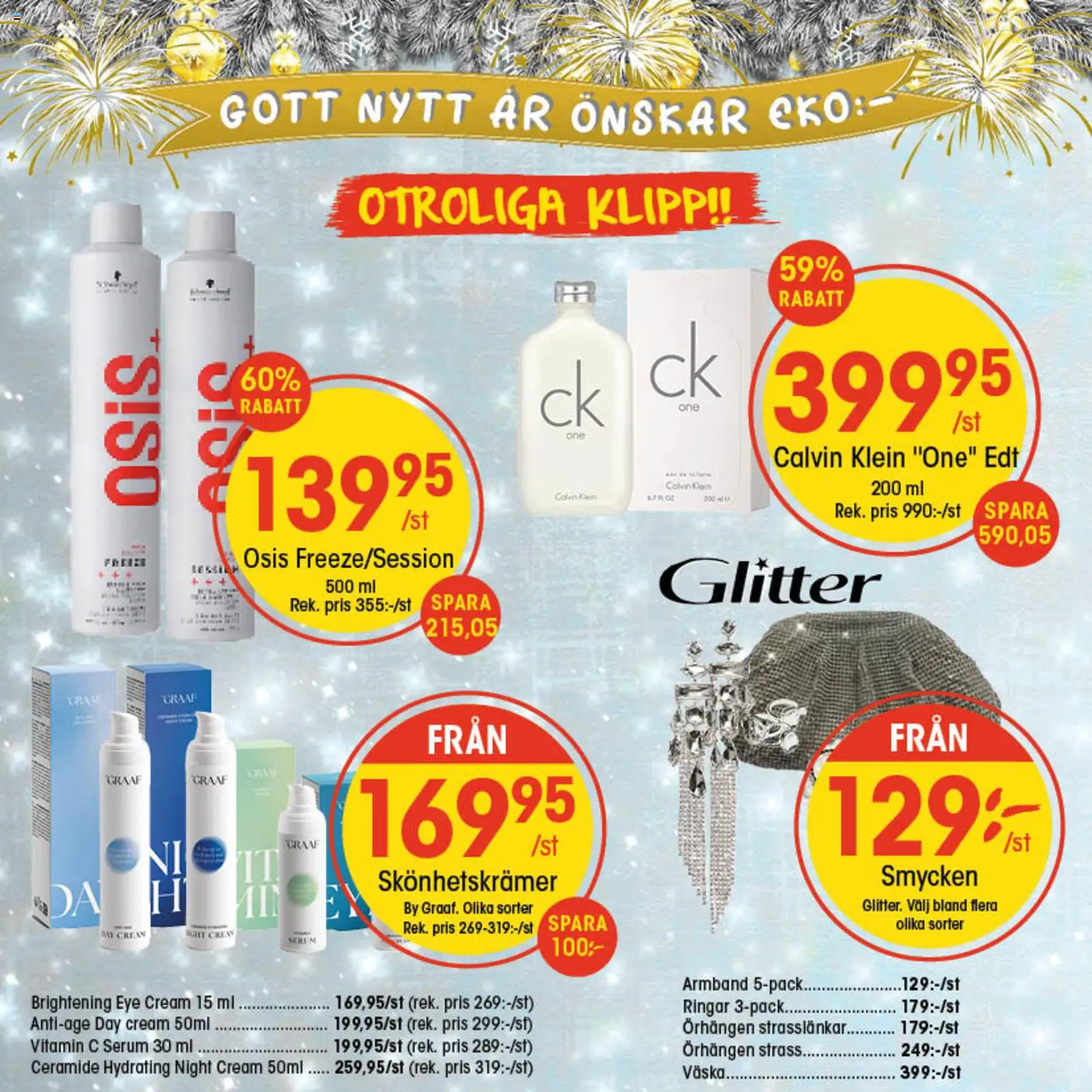 EKO reklamblad aktuell från 29.12.2025 | Sida: 9 | Produkter: Armband, Örhängen, Serum, Väska