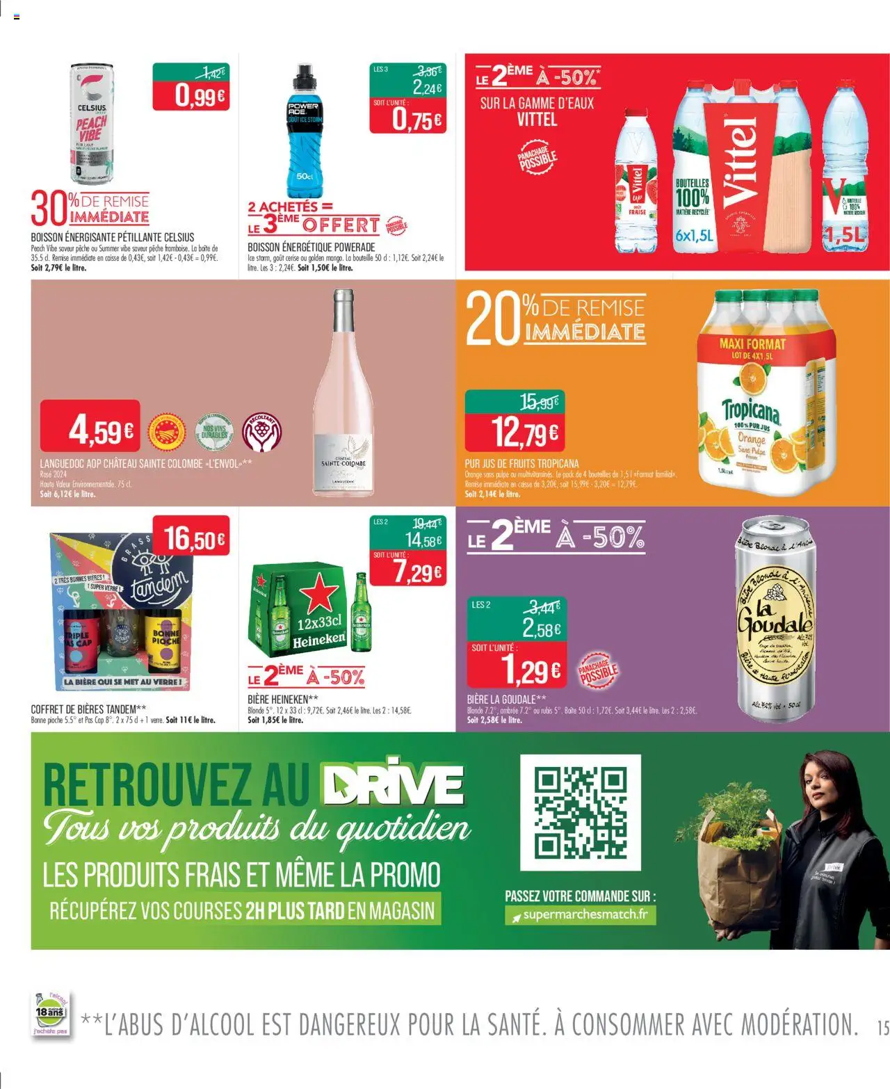  | Page: 15 | Produits: Orange, Pêche, Boisson énergisante, Heineken
