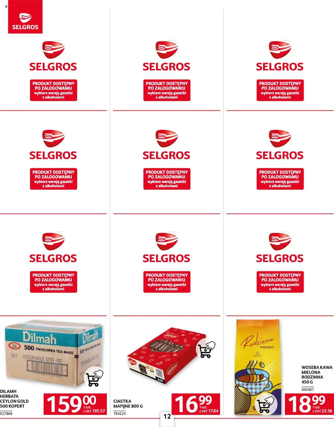 Selgros cash&carry Gazetka - Oferta dla gastronomii od 05.06.2025 | Strona: 12 | Produkty: Ciastka mafijne, Kawa, Herbata, Ciastka