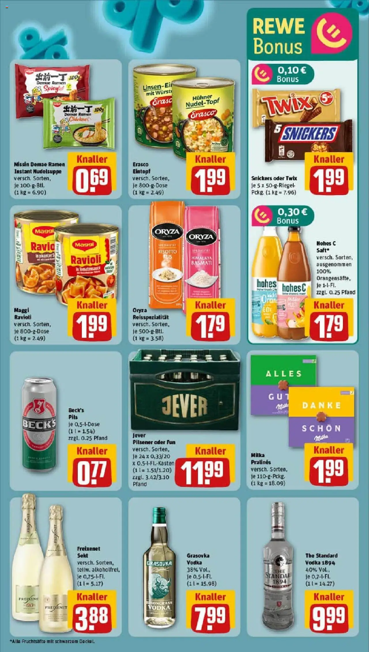 Rewe prospekt Borgentreich	 – gültig ab 21.09.2025 | Seite: 7 | Produkte: Milka, Wurst, Saft, Vodka
