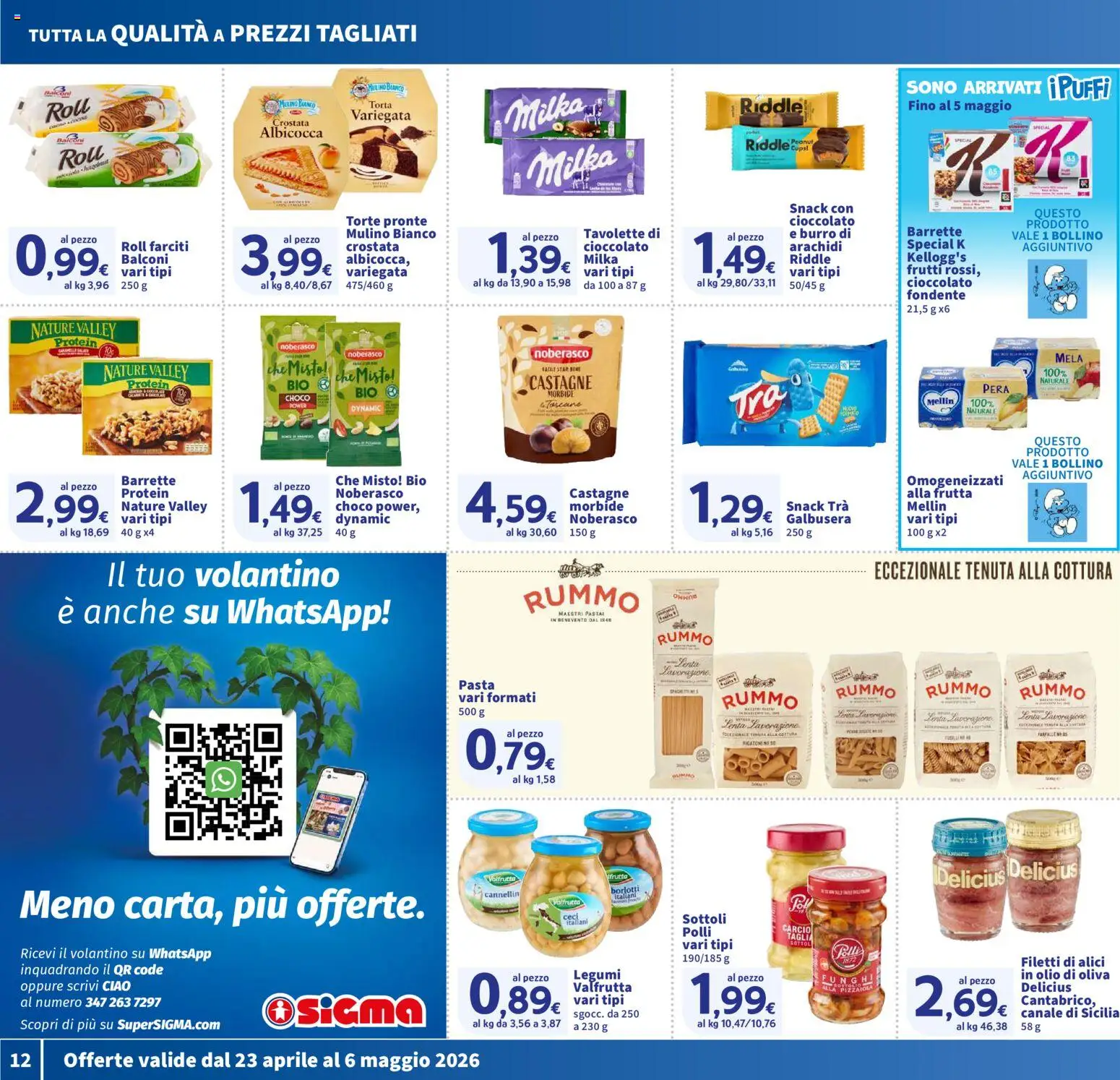 Volantino SIGMA del 23.04.2026 | Pagina: 12 | Prodotti: Cioccolato, Olio, Burro, Pera