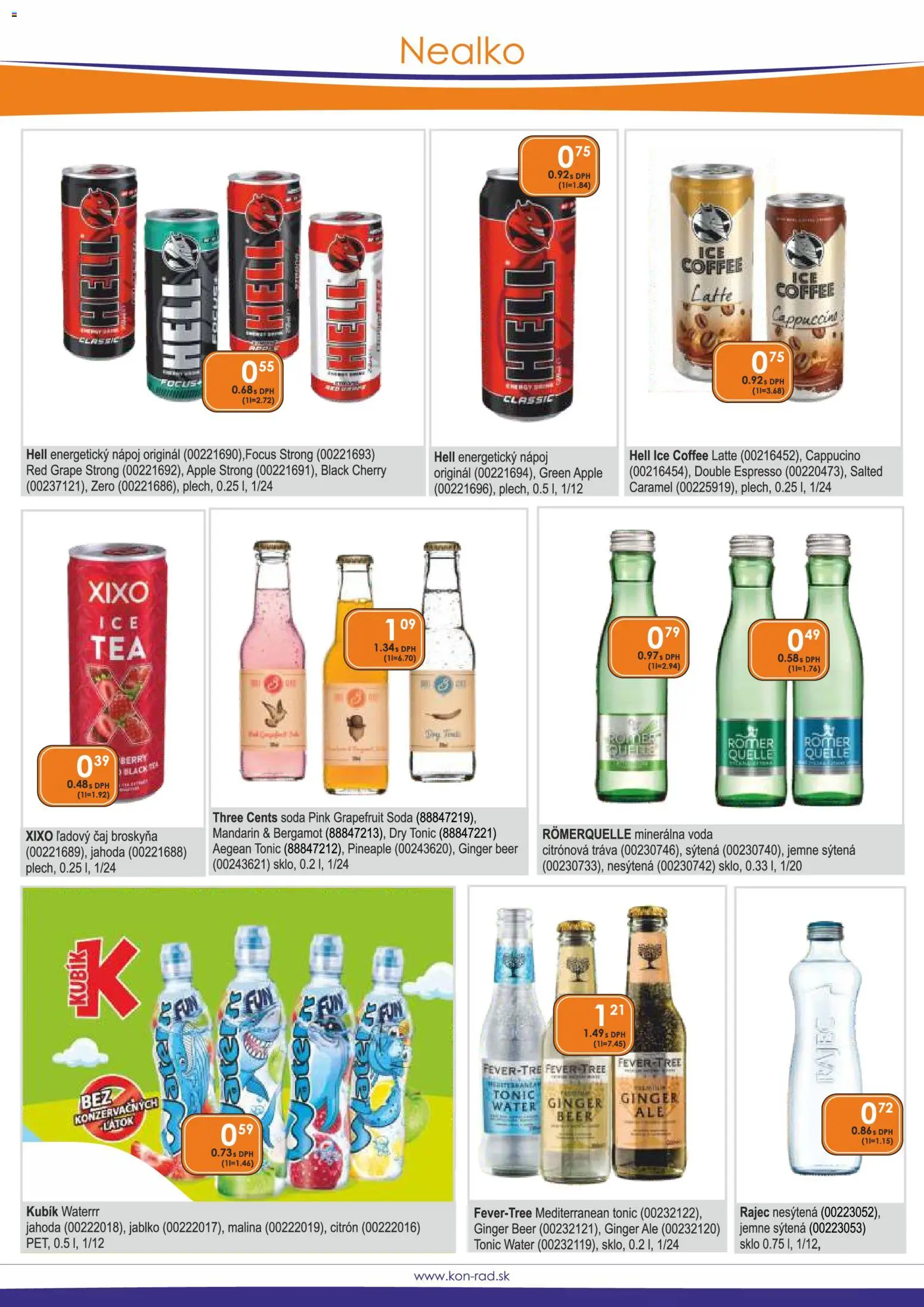 Nové KON - RAD akcie – leták je platný od 01.02.2026 | Strana: 21 | Produkty: Rajec, Apple, Voda, Energetický nápoj