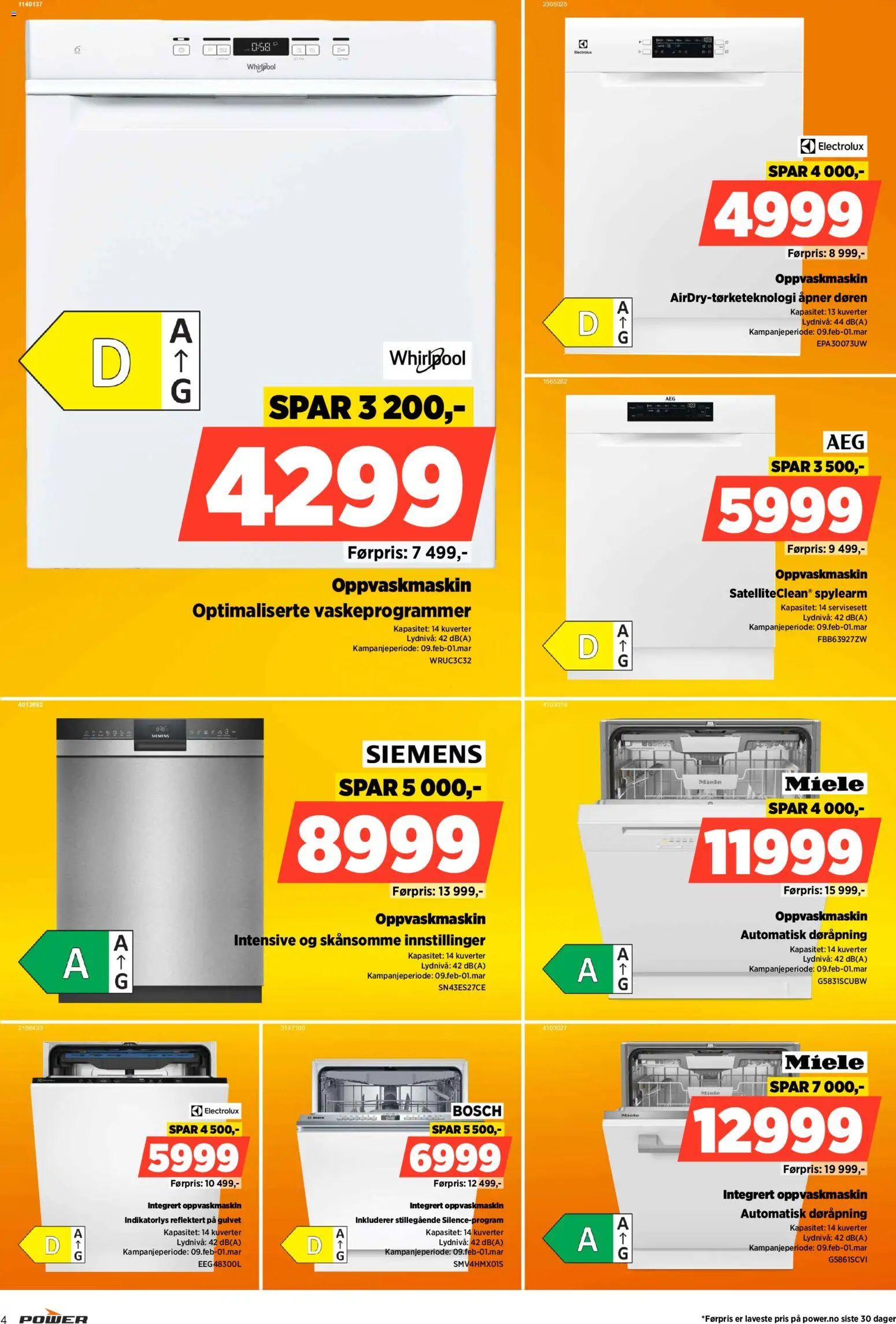 {H1} | Side: 4 | Produkter: Oppvaskmaskin