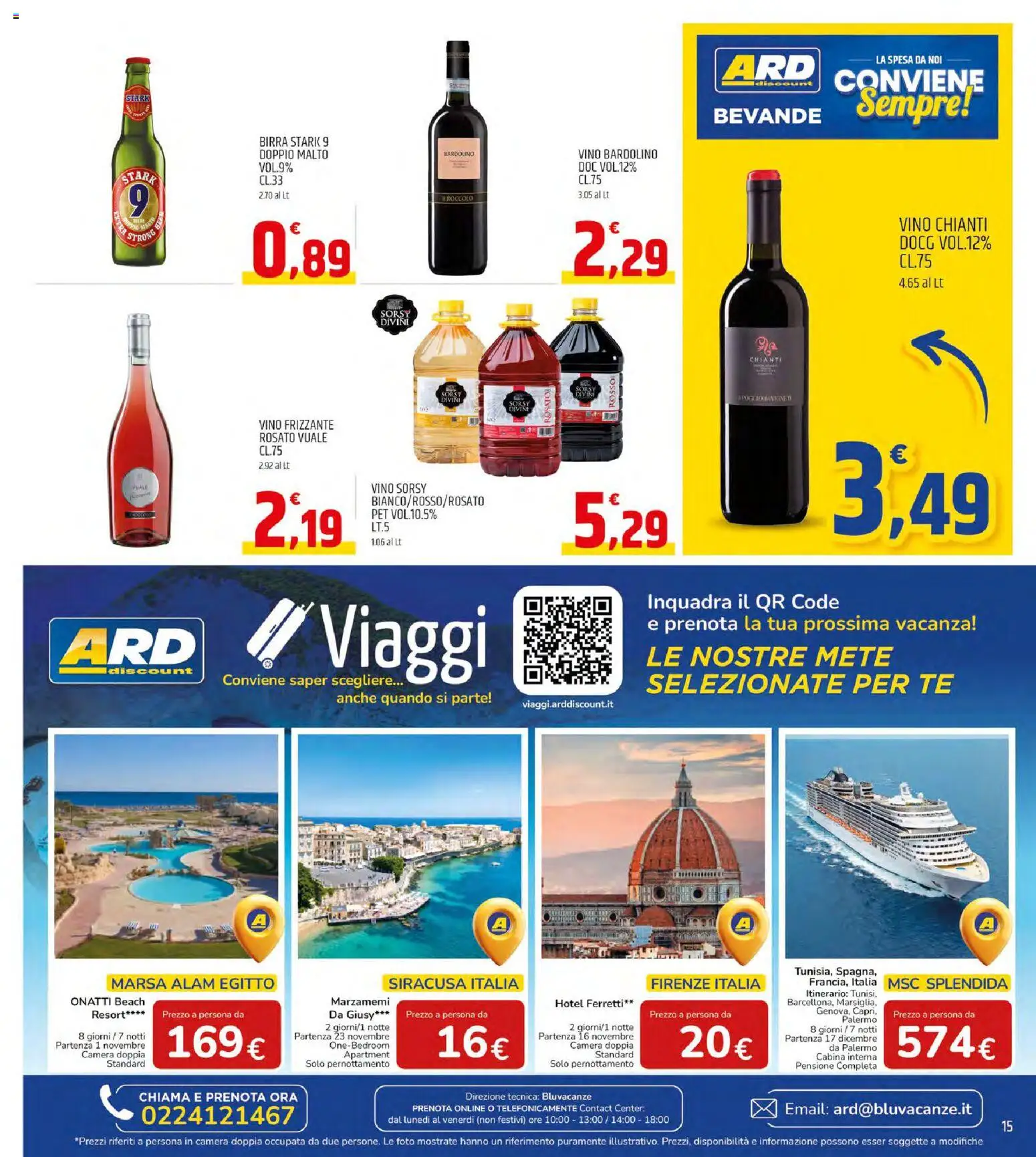 Volantino ARD Discount del 03.11.2025 | Pagina: 15 | Prodotti: Birra, Tè, Vino