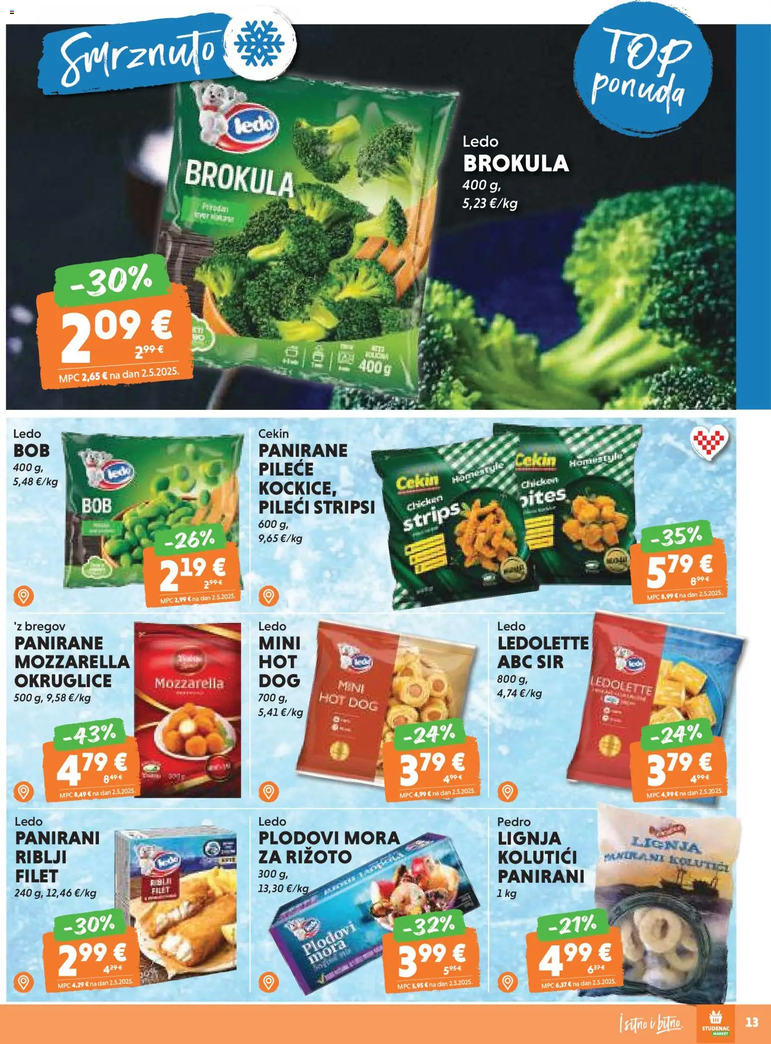 Studenac katalog | vrijedi od 26.11.2025 | Stranica: 13 | Proizvodi: Okruglice, Rižoto, Sir, Ledo