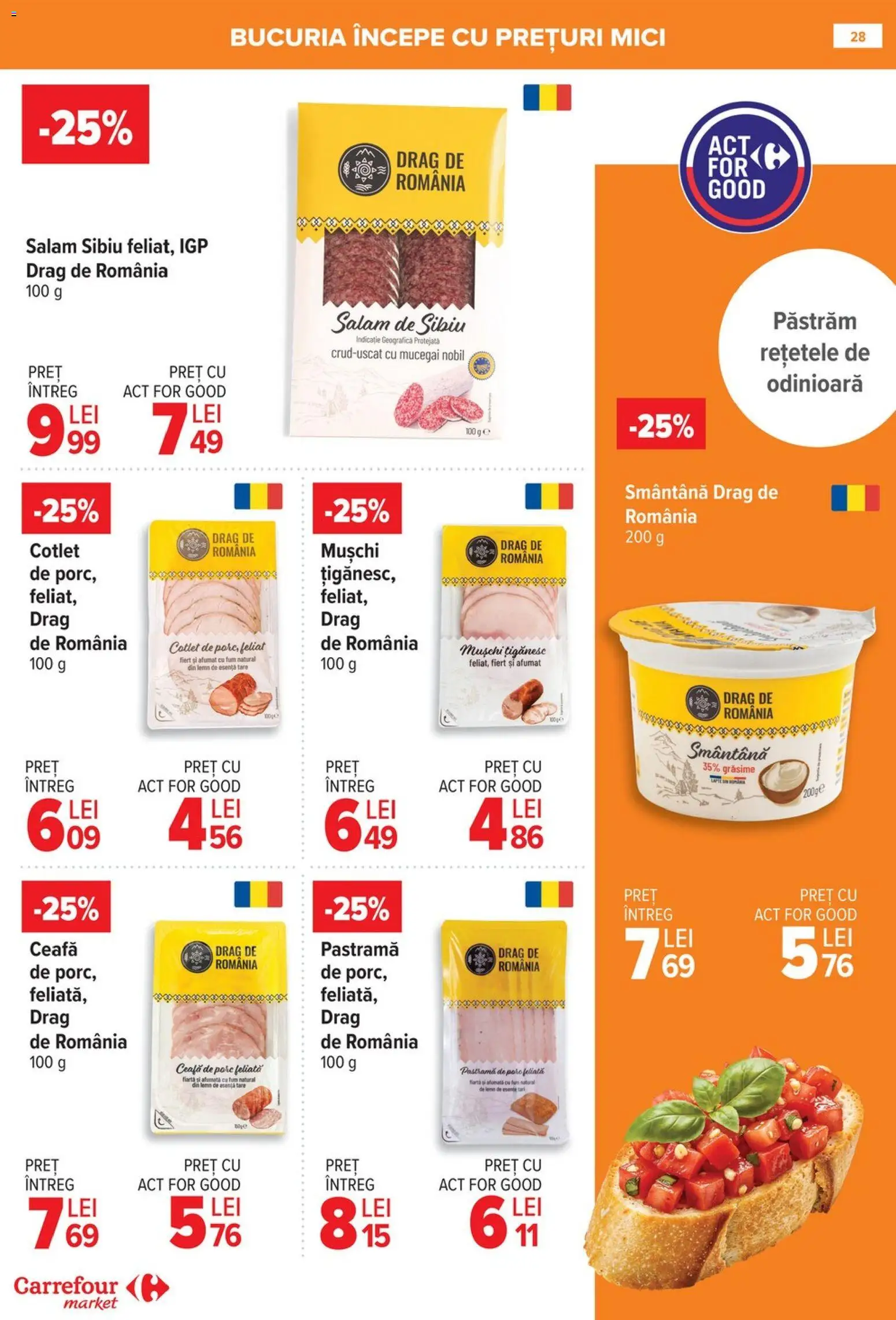 Noul catalog Carrefour – valabil de la 08.01.2026 | Pagină: 28 | Produse: Lait de coco, Mici, Salam, Smântână