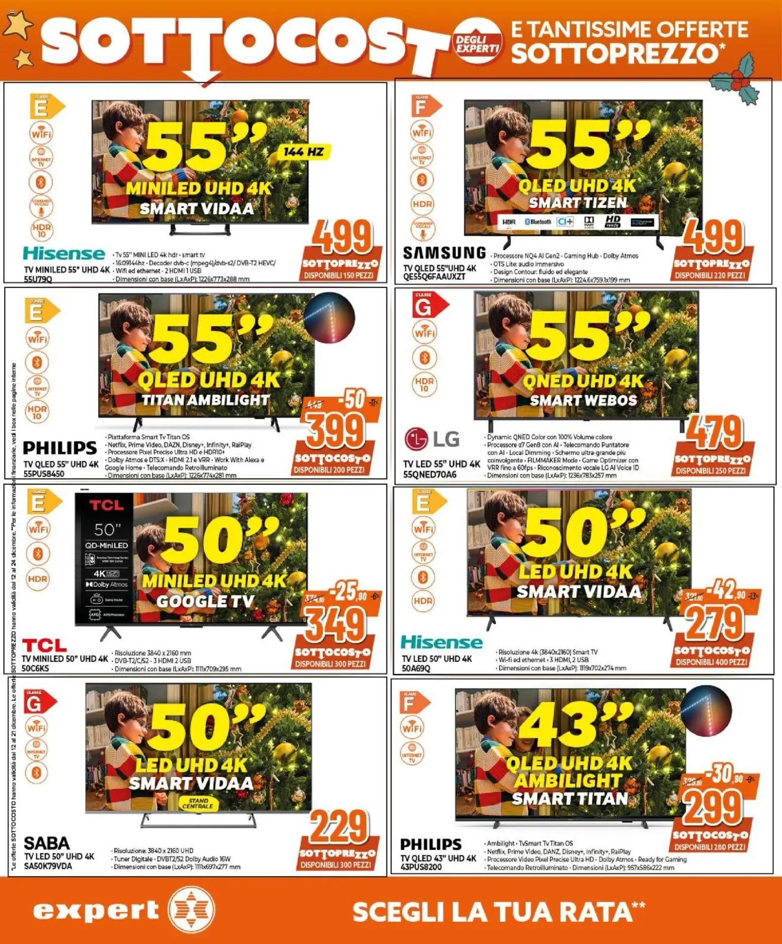 Volantino Expert del 12.12.2025 | Pagina: 24 | Prodotti: Schermo, Telecomando, smart TV, TV