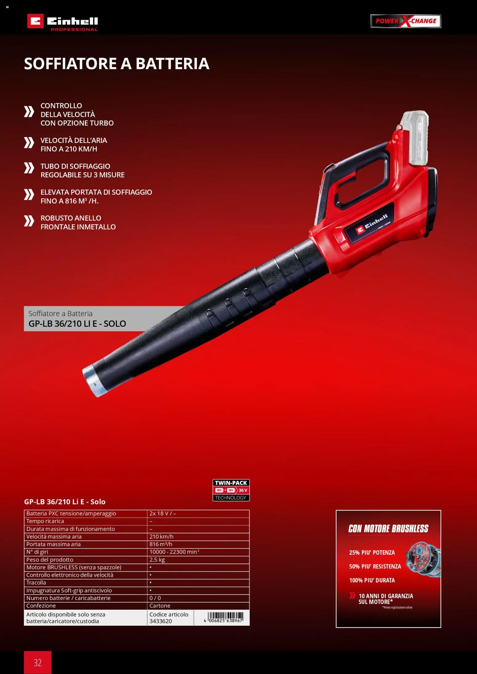 Volantino Einhell del 02.03.2026 | Pagina: 34 | Prodotti: Tubo, Anello, Batterie, Caricabatterie