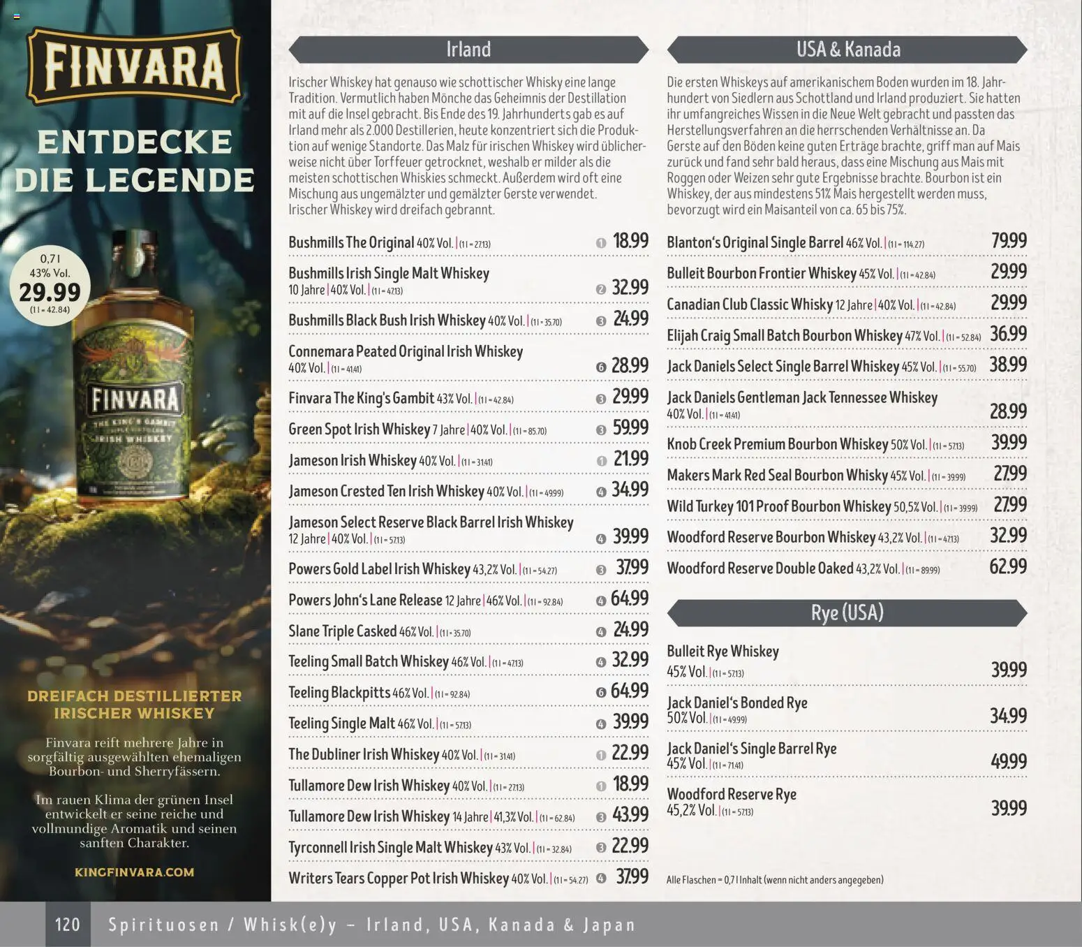 Edeka Struve Wein– und Spirituosen – gültig ab 14.11.2025 | Seite: 120 | Produkte: Jack Daniel's, Jameson, Bourbon, Whiskey