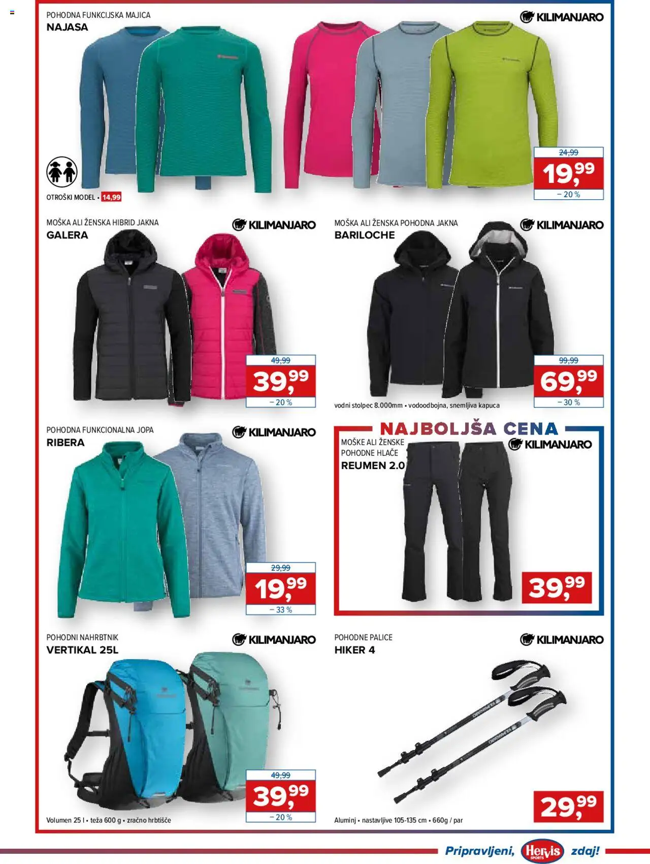 Novi Hervis katalog ponudbe – veljaven od 15.10.2025 | Stran: 5 | Izdelki: Teza, Majica, Hlace, Nahrbtnik