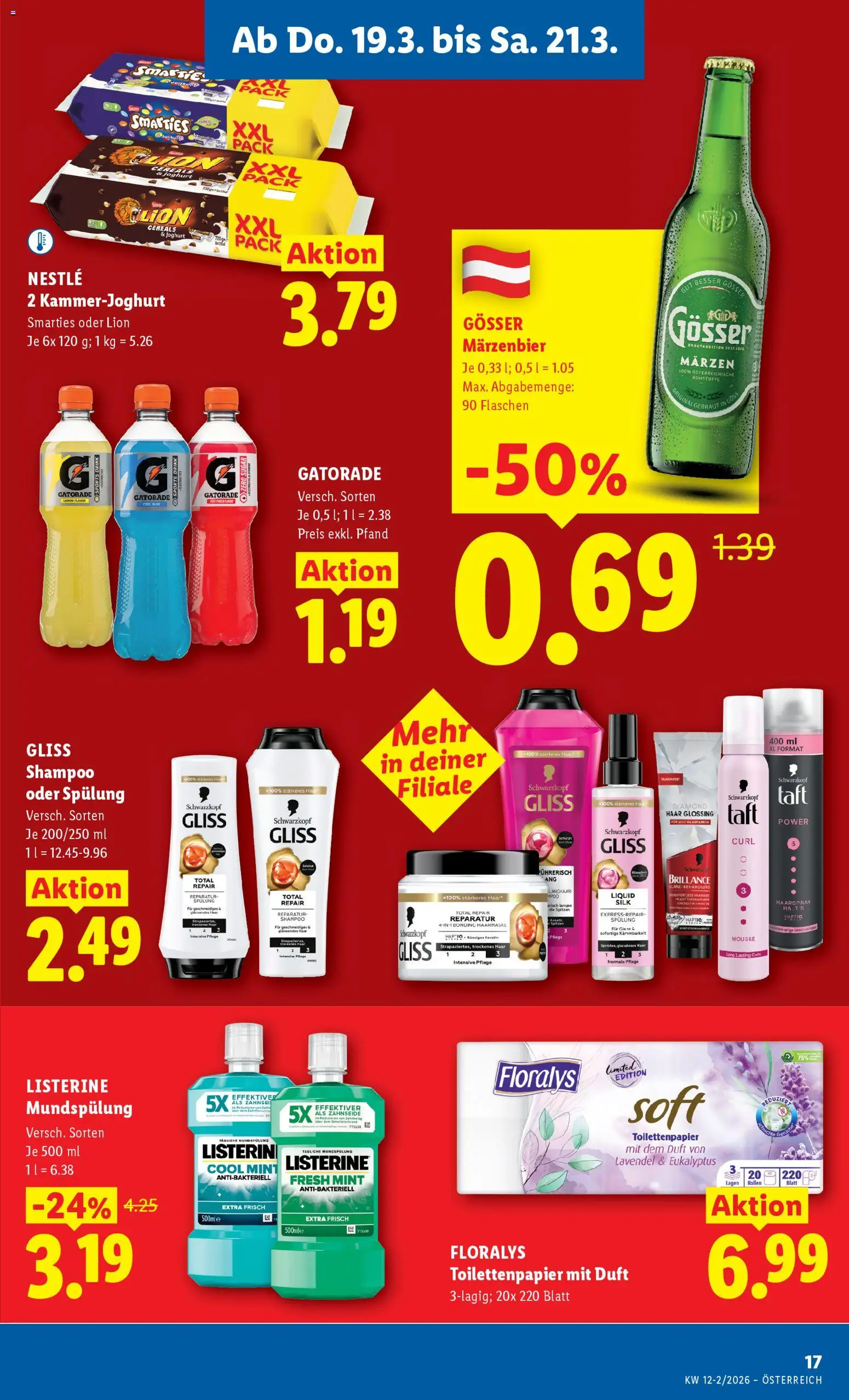 Lidl Flugblatt - Eisenstadt, Ebenfurth, Mattersburg gültig ab 19.03.2026 | Seite: 19 | Produkte: Duft, Spülung, Haarmaske, Haarspray