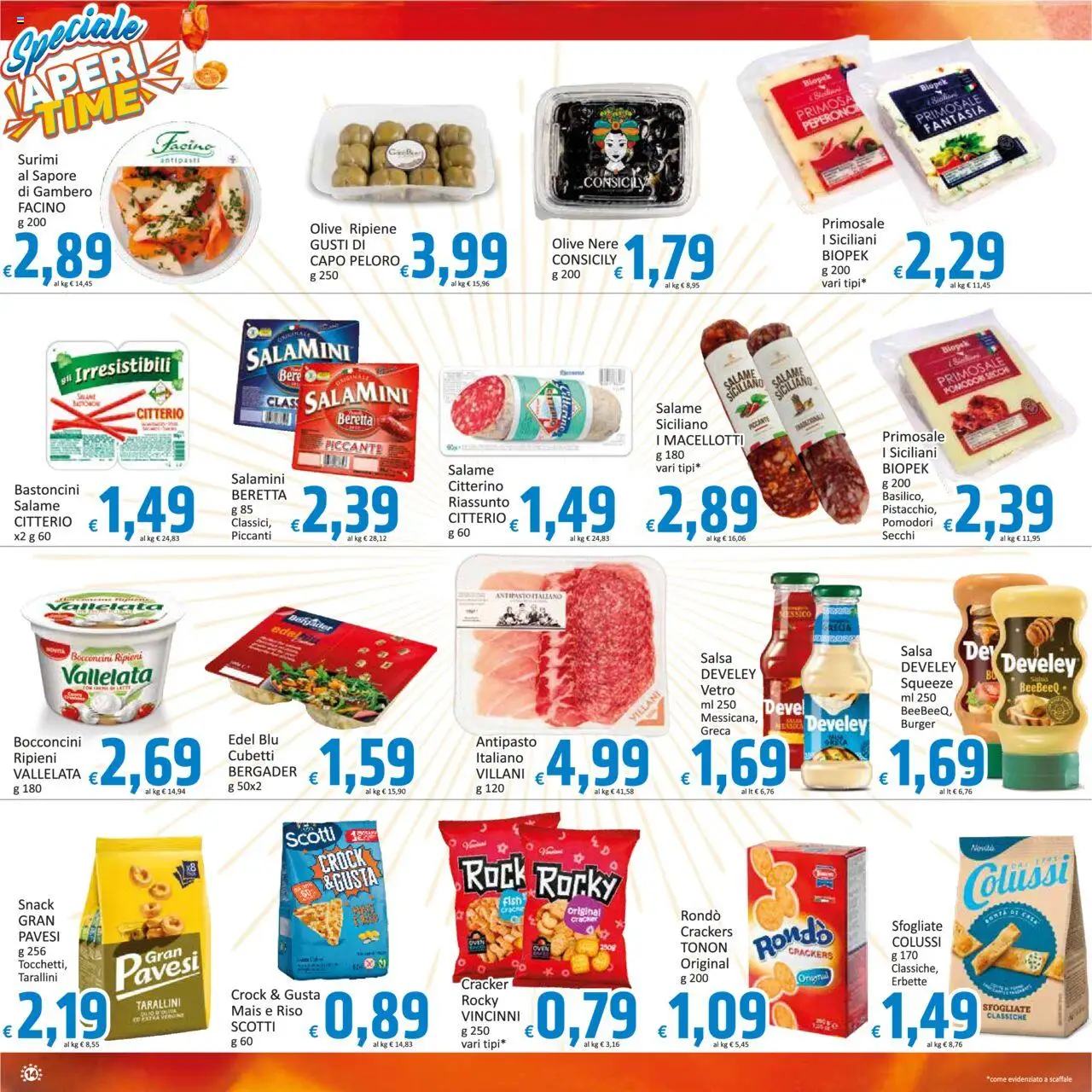 Volantino Paghi Poco del 19.08.2025 | Pagina: 14 | Prodotti: Salsa, Crackers, Scaffale, Pomodori secchi