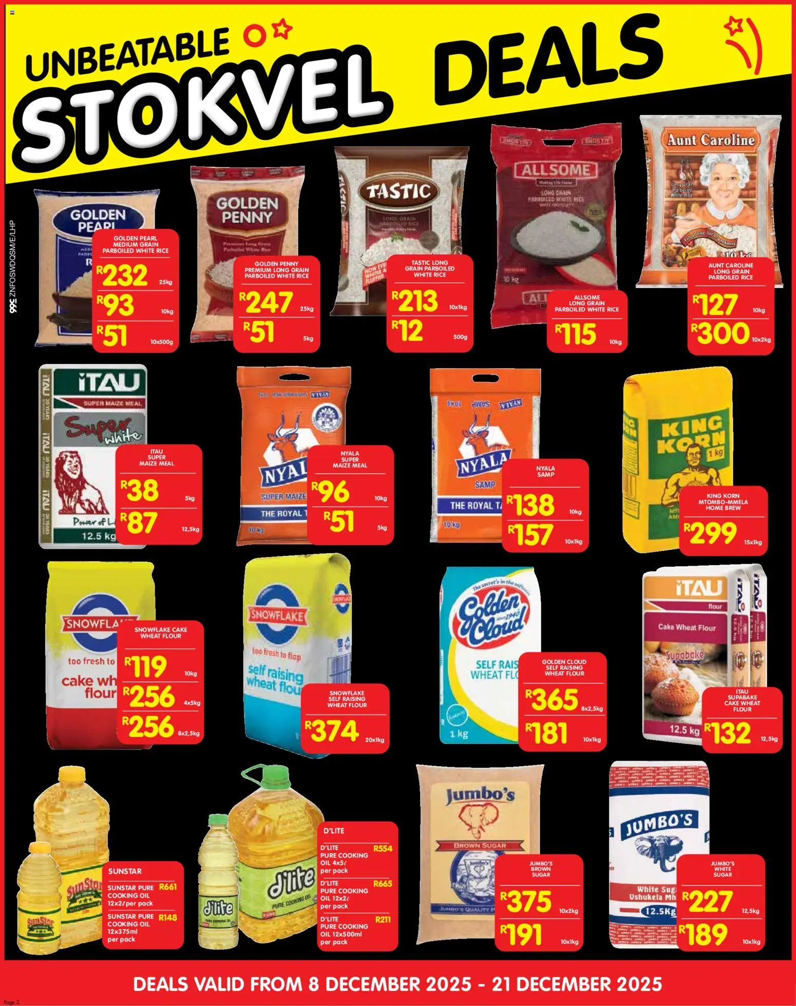 New Shoprite catalogue – valid from 08.12.2025 | Page: 6 | Products: Cake, Flour, Maize meal, Oil