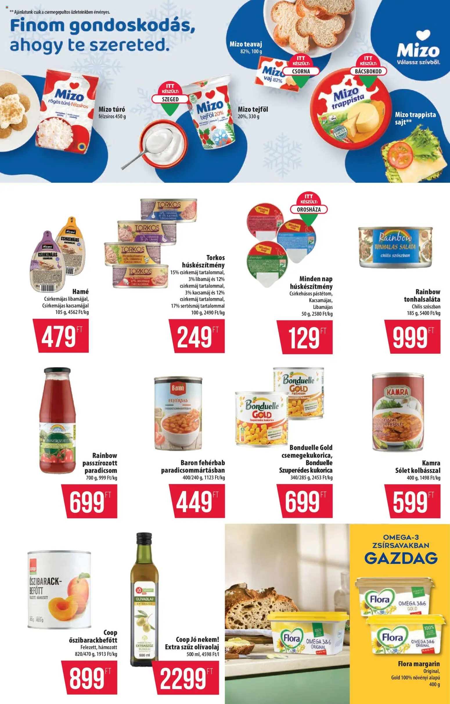 COOP akciós ujság - amely érvényes a következő dátumtól: 08.01.2026 | Oldal: 6 | Termékek: Kacsamáj, Rögös túró, Túró, Olívaolaj