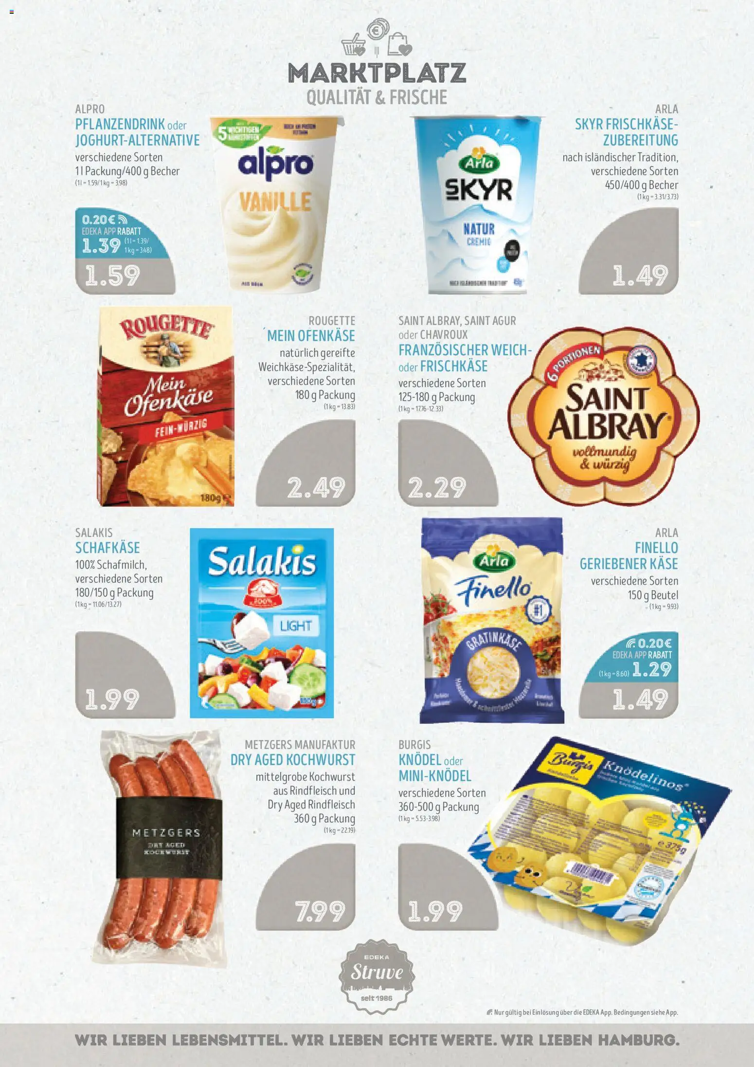 Edeka Struve Prospekt 	 – gültig ab 03.11.2025 | Seite: 7 | Produkte: Alpro, Salakis, Rindfleisch, Frischkase