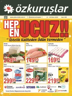 21.10.2025 tarihinden itibaren geçerli olan Özkuruşlar kataloğu önizlemesi