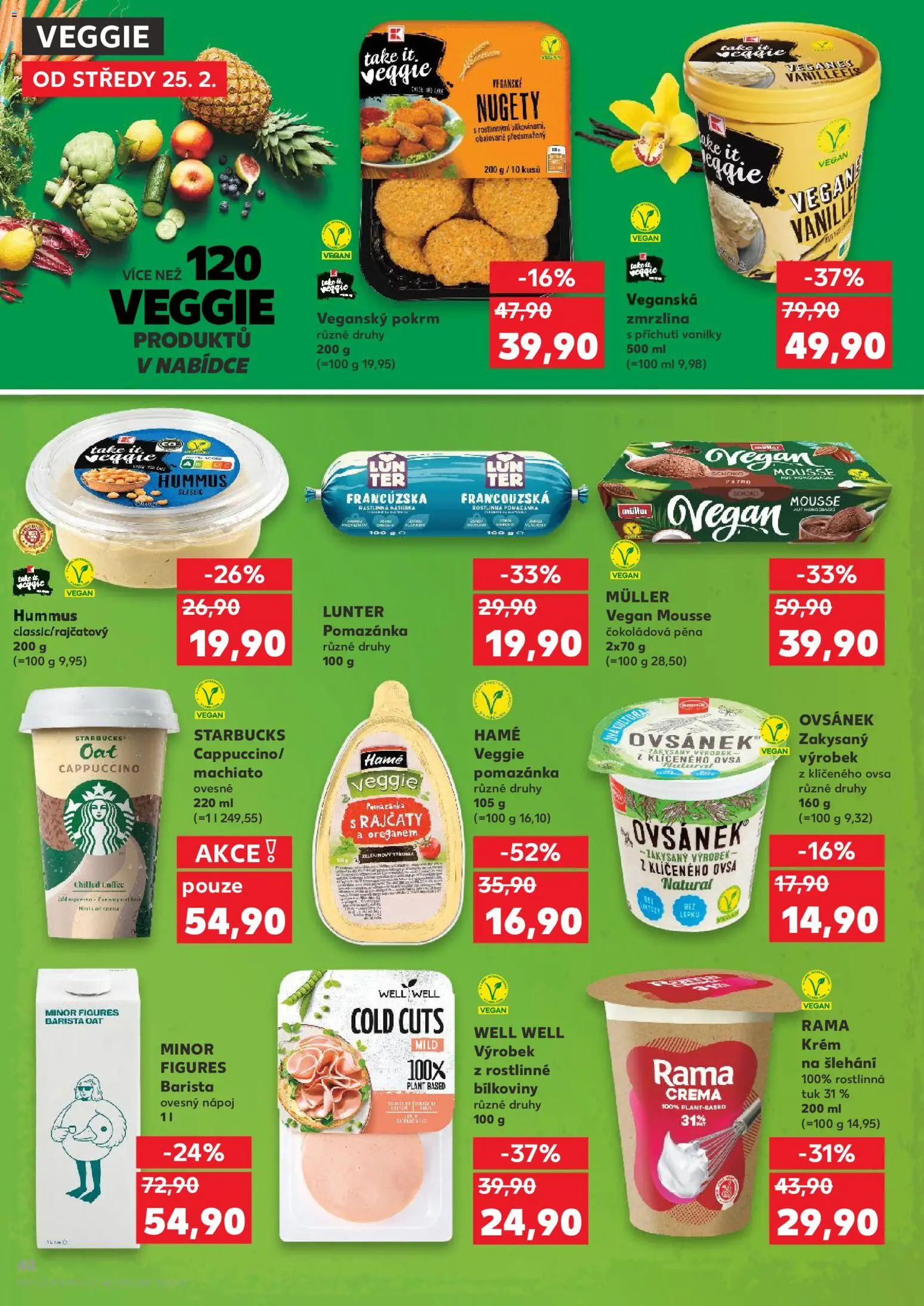 Kaufland leták - Praha 8 od 25.02.2026 | Strana: 40 | Produkty: Starbucks, Krém, Zmrzlina, Veganská zmrzlina