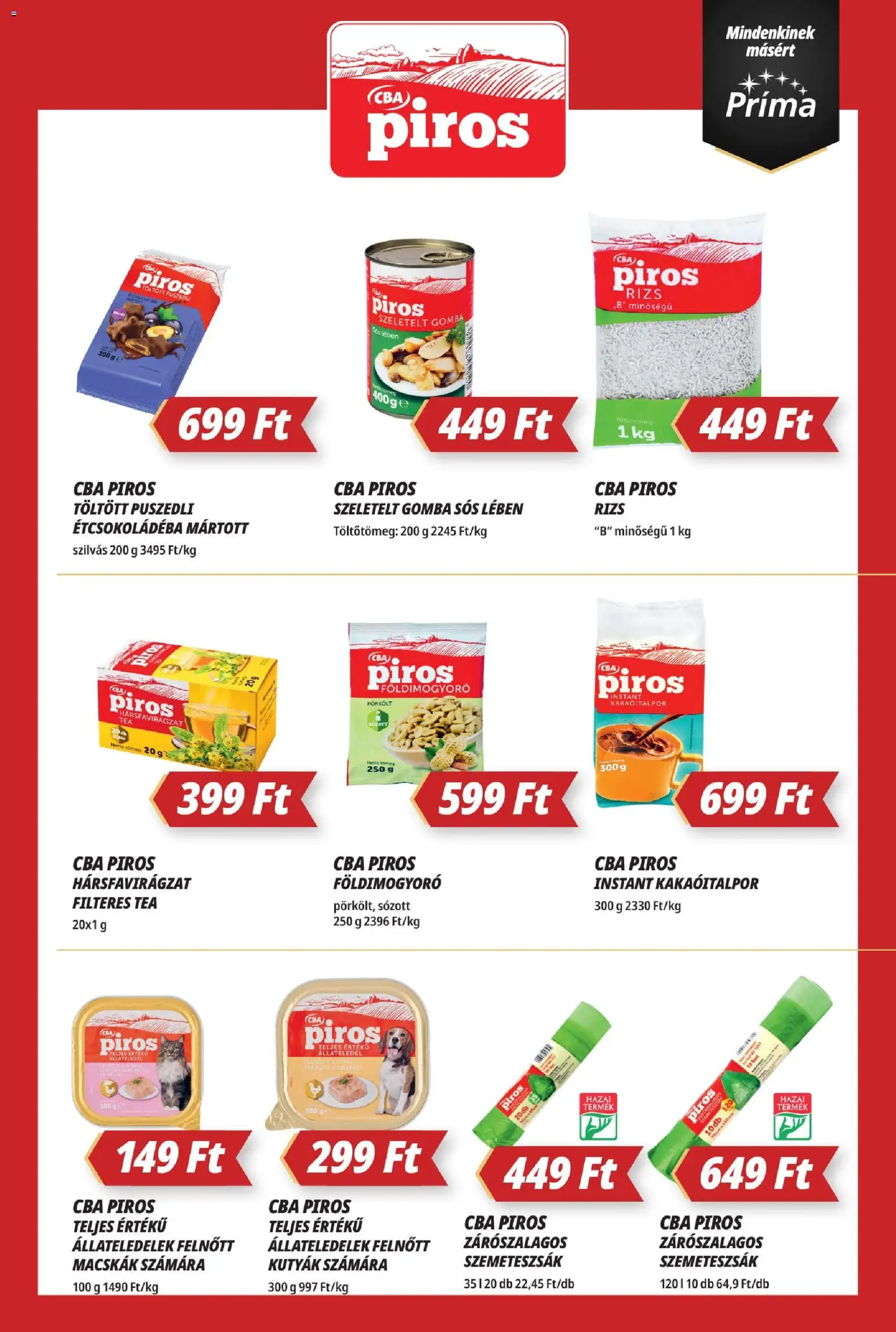 CBA Príma akciós ujság - amely érvényes a következő dátumtól: 15.01.2026 | Oldal: 5 | Termékek: Szemeteszsák, Puszedli, Rizs, Földimogyoró