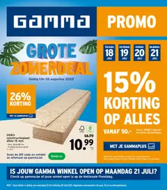 GAMMA folder - Voorbeeld van een folder van GAMMA, geldig van 16.07.2025