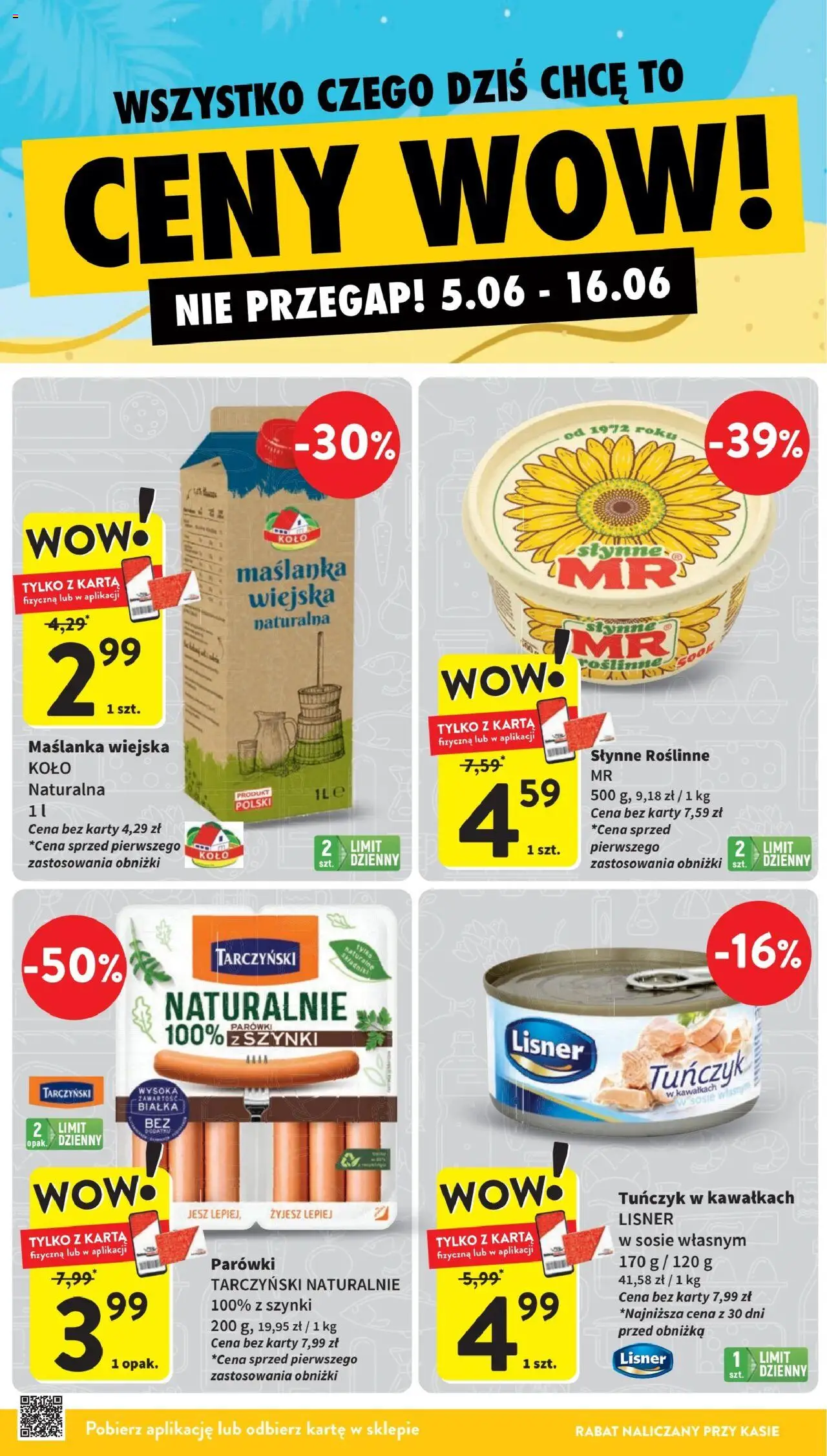 Intermarche Gazetka od 05.06.2025 | Strona: 8 | Produkty: Maślanka, Parówki, Parówki tarczyński, Tuńczyk