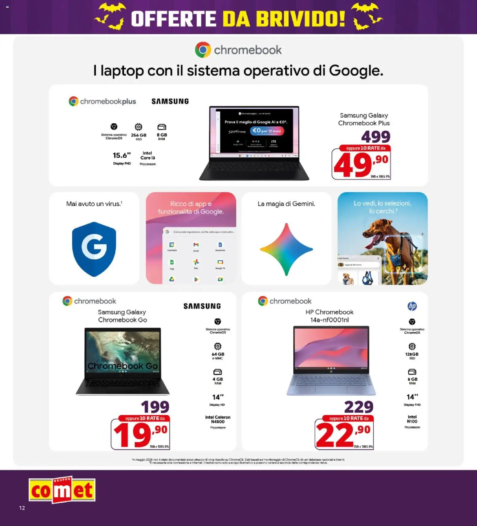 Volantino Comet del 23.10.2025 | Pagina: 12 | Prodotti: Samsung Galaxy, Laptop, TV, Samsung