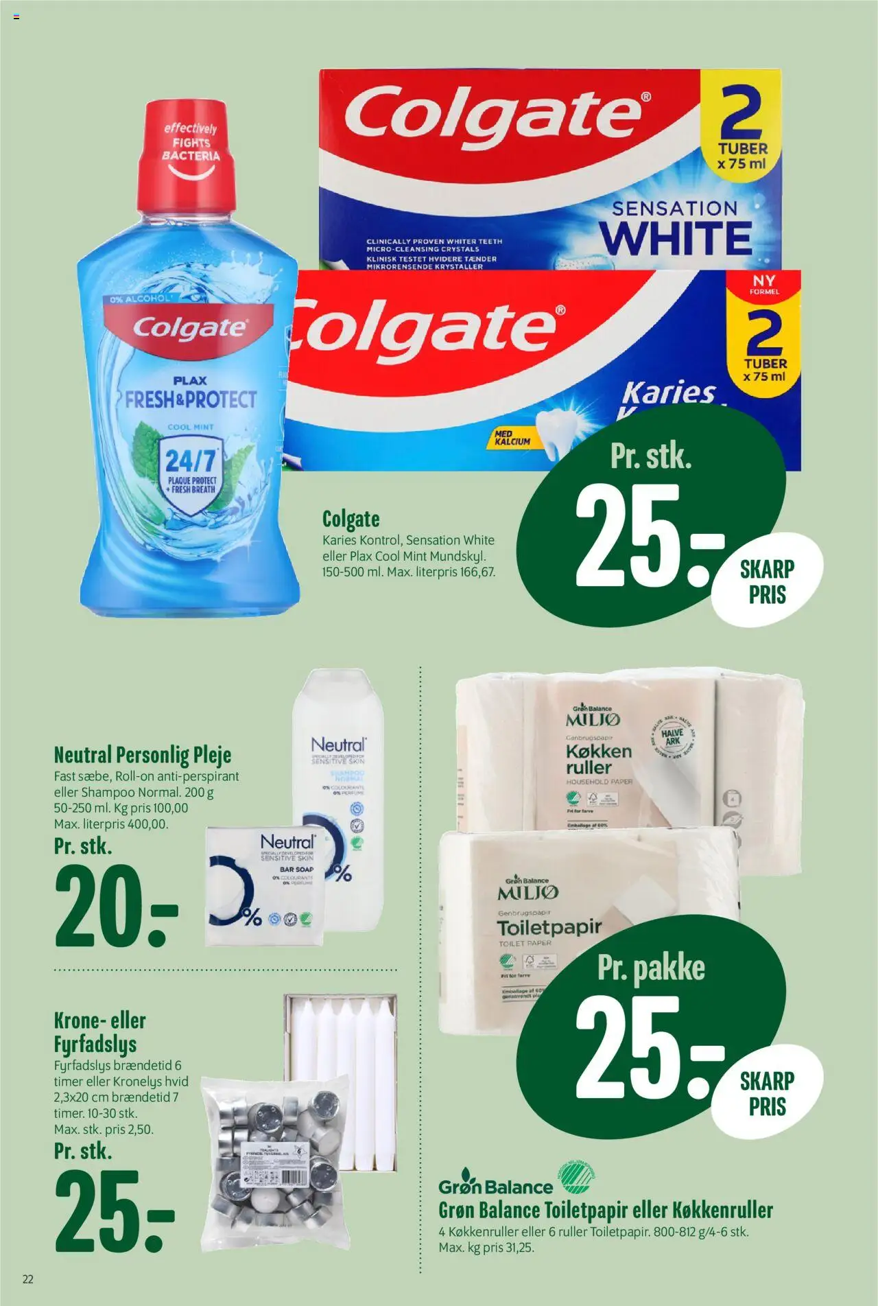 Min Købmand Tilbudsavis gyldig fra 22.08.2025 | Side: 22 | Produkter: Shampoo, Antiperspirant, Toilet