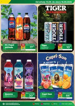 Tamda Foods leták od 10.09.2025 | Strana: 15 | Produkty: Tiger energy, Tiger, Mirinda, Energy drink