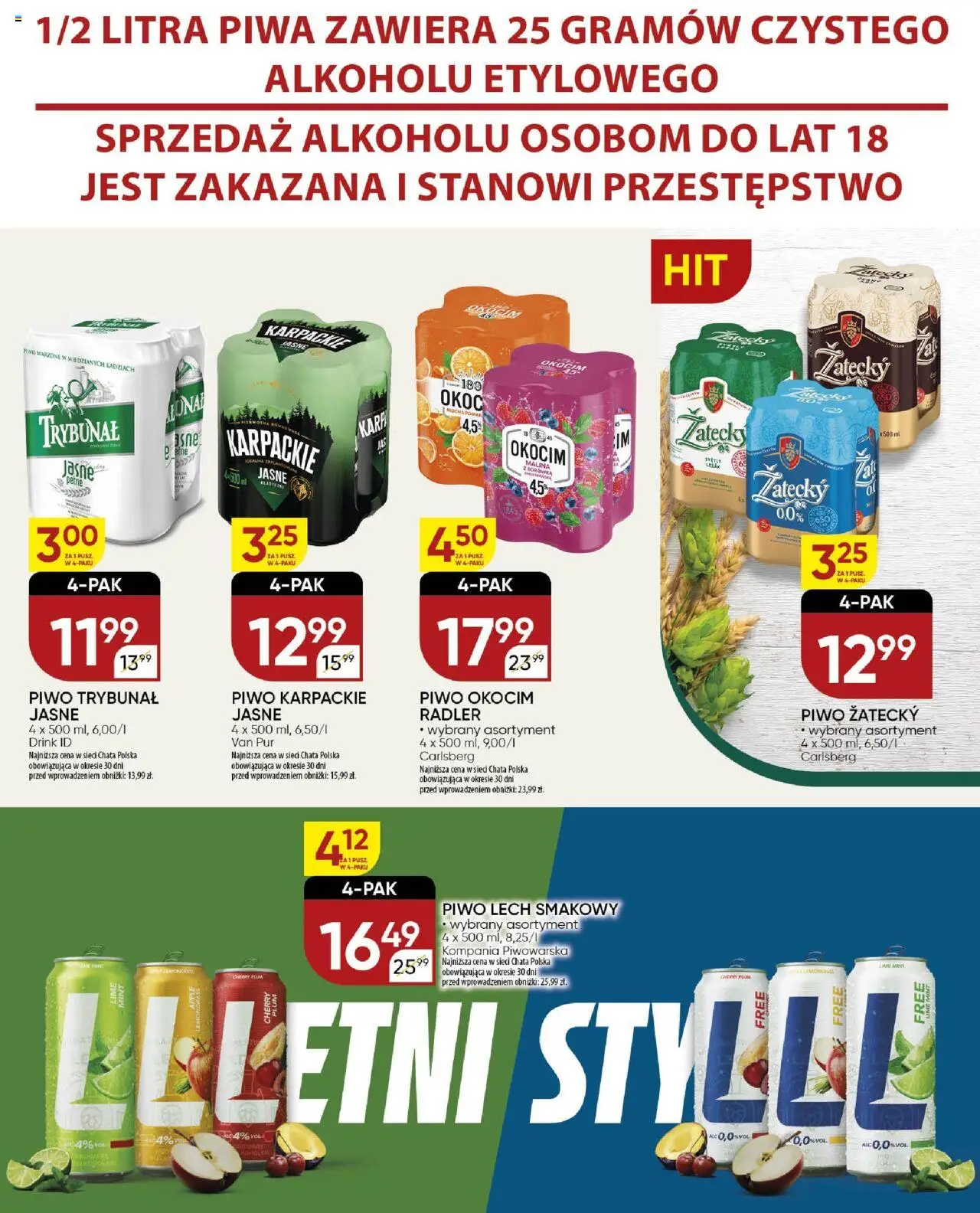 Chata Polska Gazetka od 31.07.2025 | Strona: 20 | Produkty: Malina, Piwo
